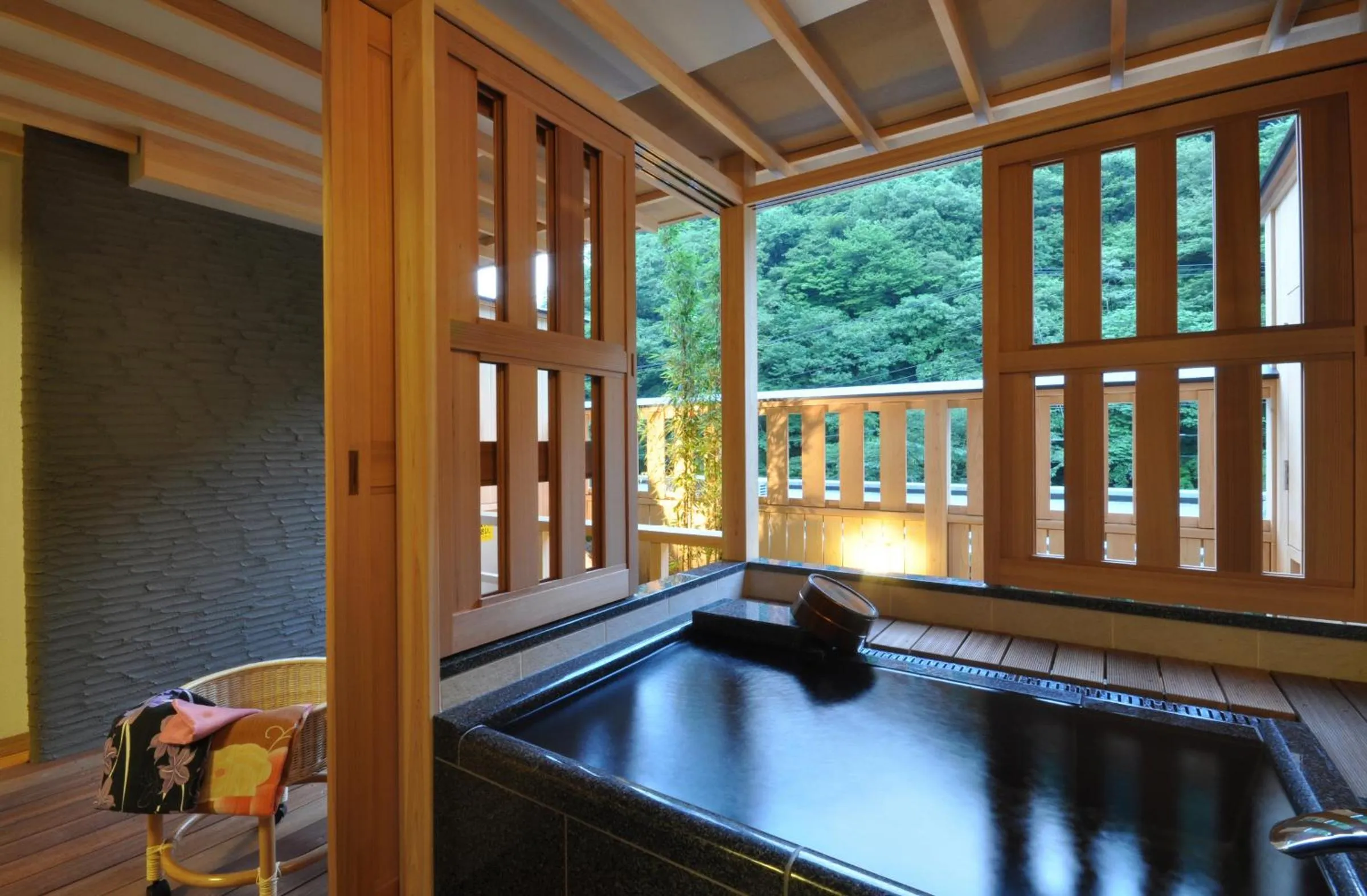 Japanese Western-Style Room with Open-air Bath - Non-Smoking 33㎡ - SUISAI in Hotel Okada