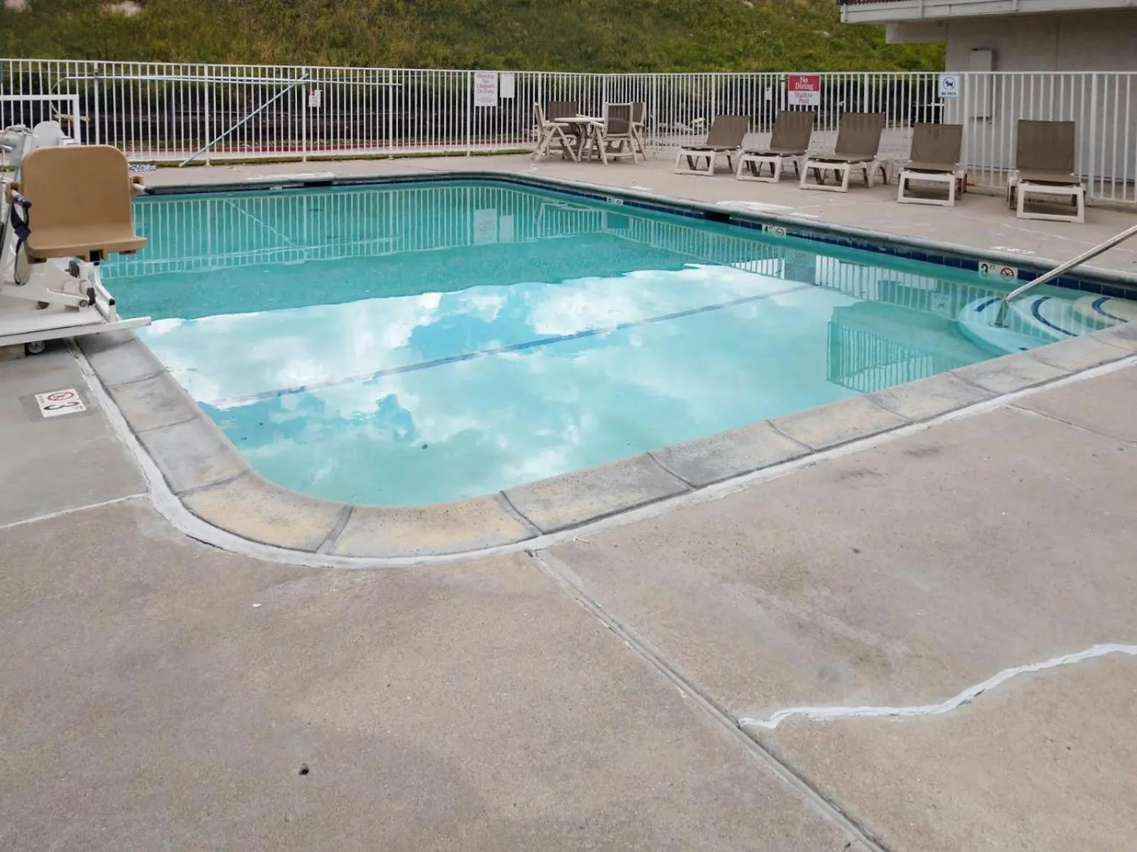 Pool view in Motel 6 Cheyenne, WY