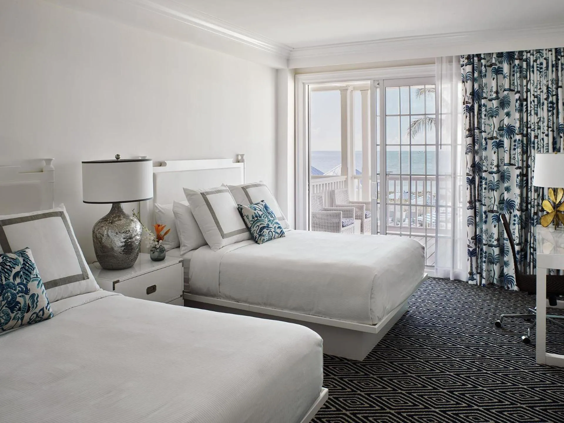 Oceanfront Balcony Two Bedroom Guestroom, Two Queens Primary/One King Room in Isla Bella Beach Resort & Spa - Florida Keys