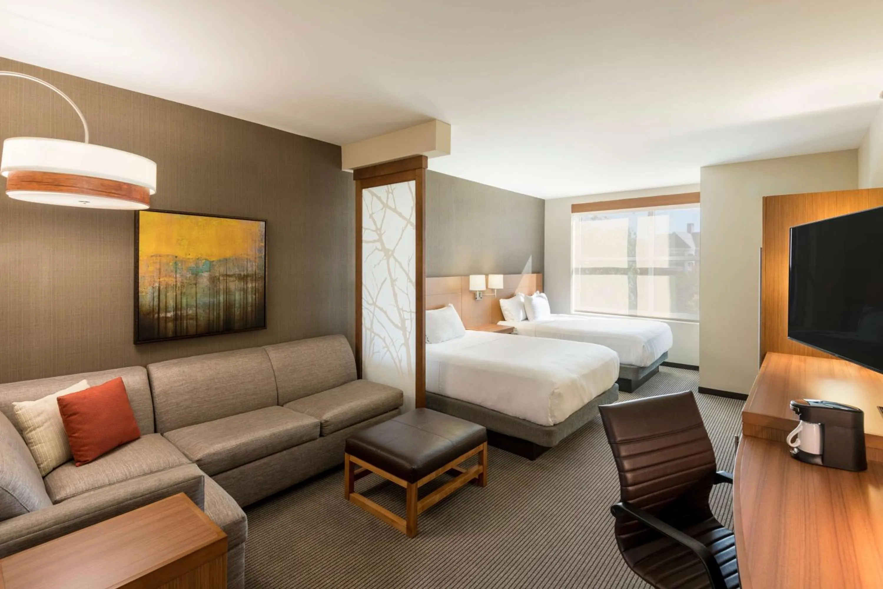 Queen Room with Two Queen Beds and Sofa Bed in Hyatt Place Greenville Downtown