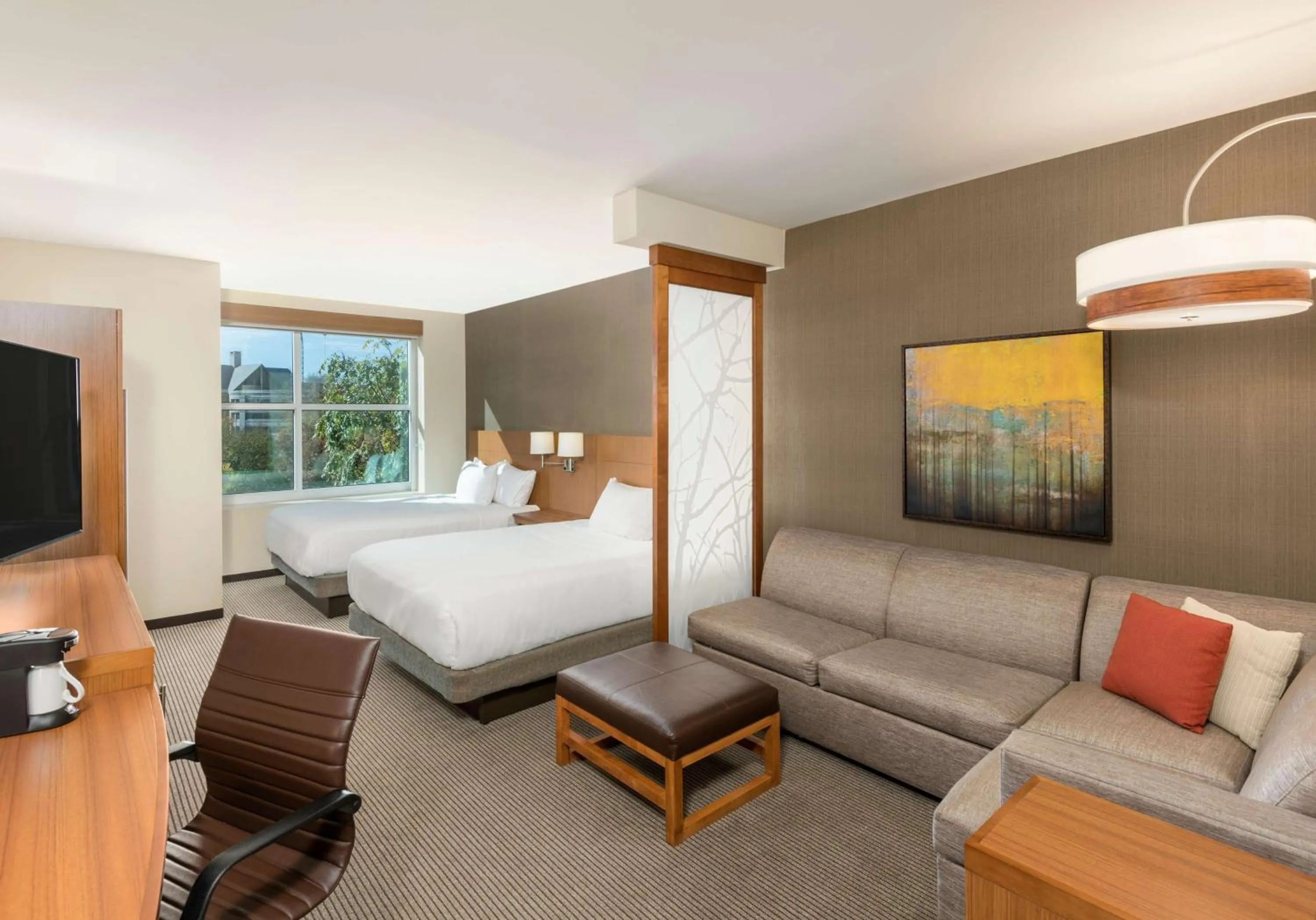 Queen Room with Two Queen Beds and Sofa Bed - High Floor in Hyatt Place Greenville Downtown