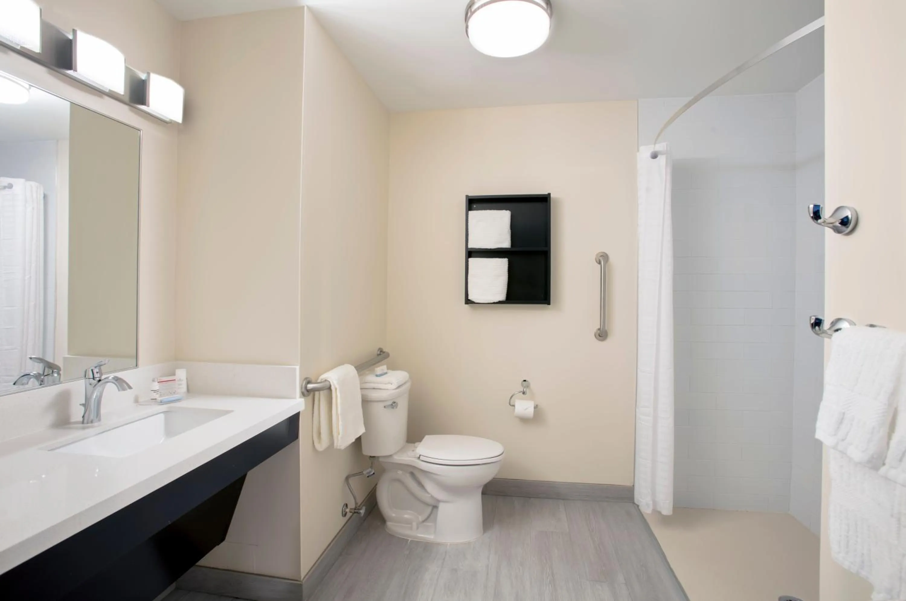 Queen Room with Two Queen Beds and Communications Mobility Accessible Roll-In Shower in Candlewood Suites - Miami Exec Airport - Kendall by IHG