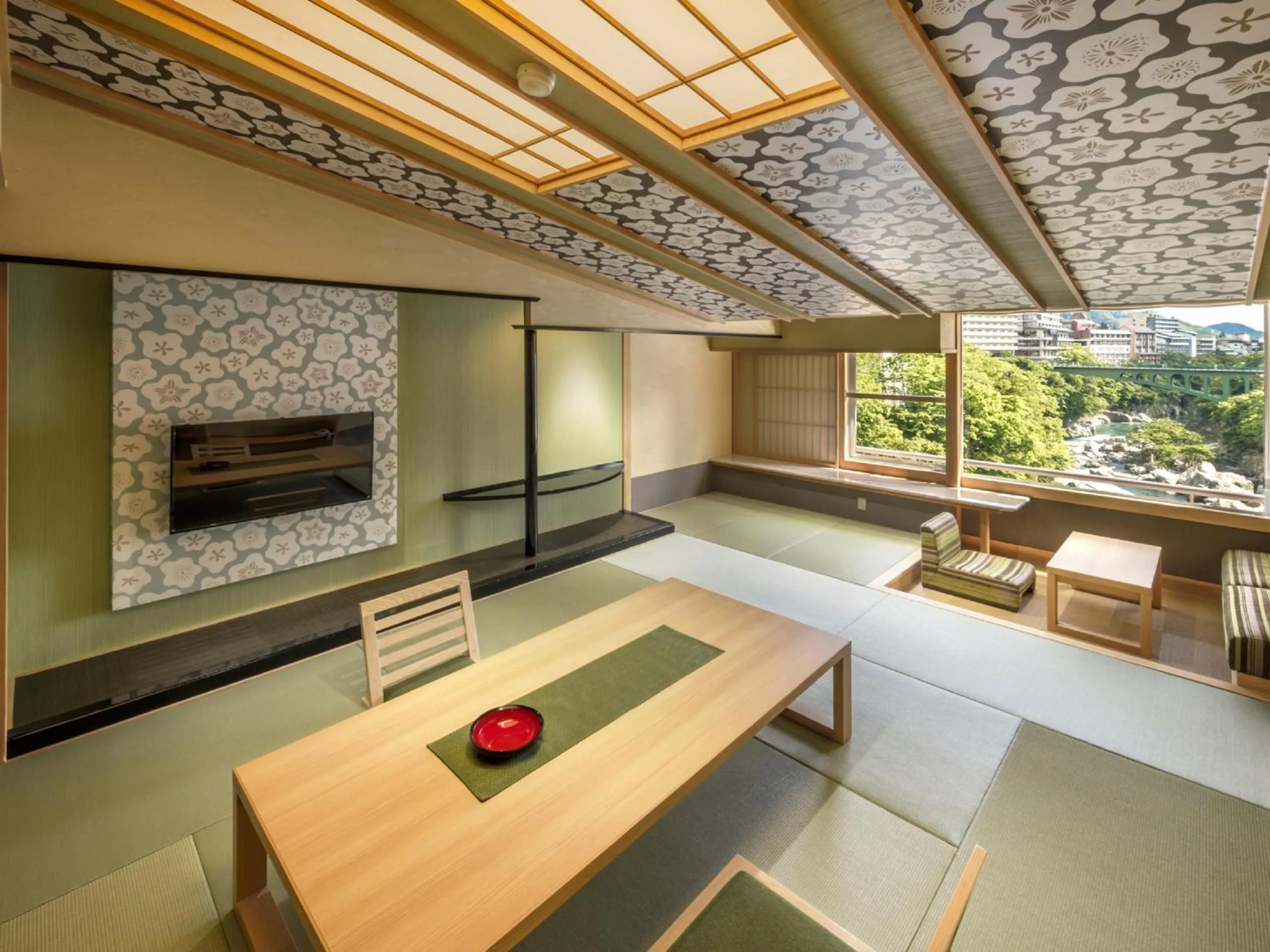 Renewal Japanese-Style Room with River View in Kinugawa Plaza Hotel