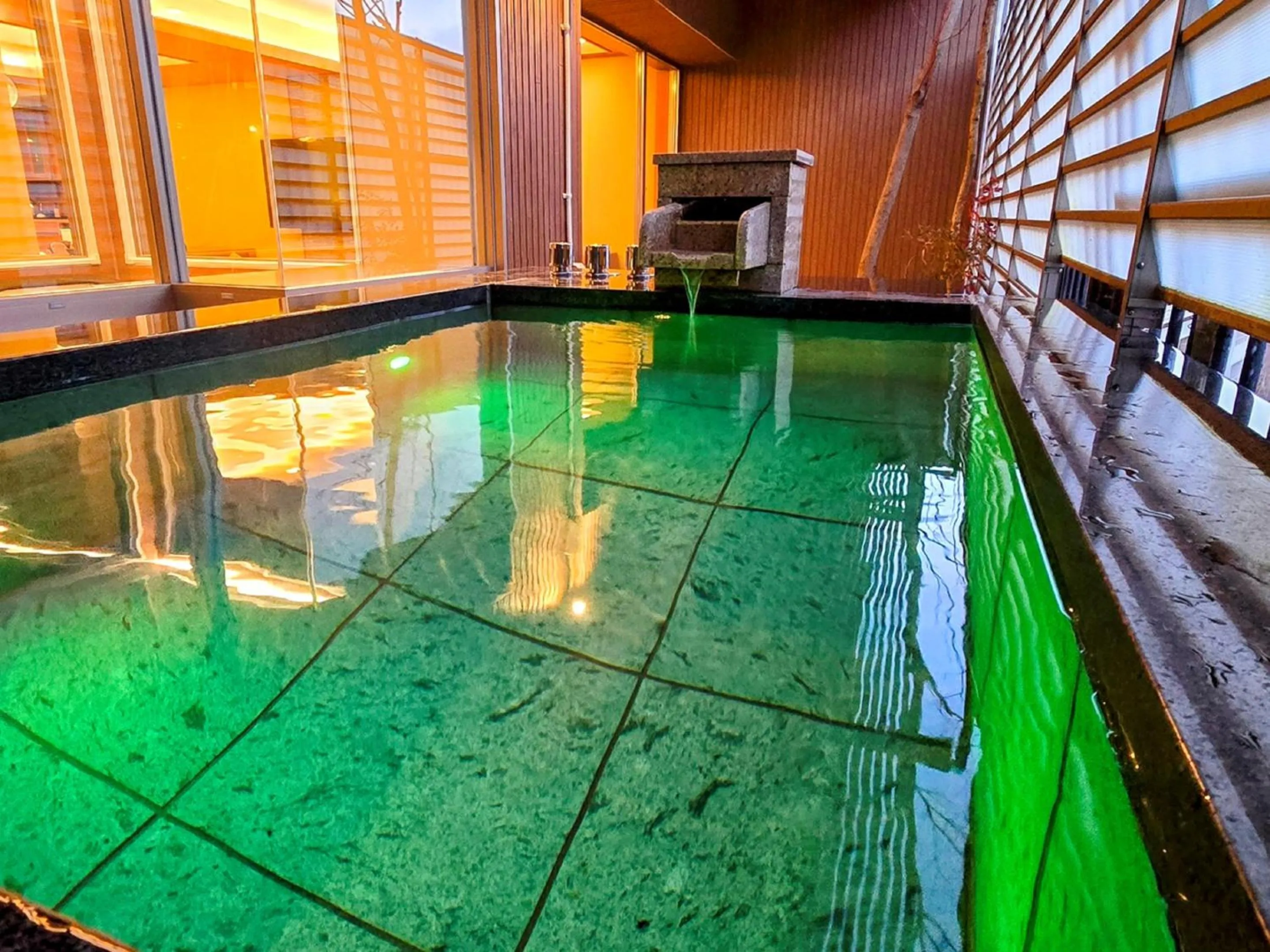 Standard Triple Room with Open-Air Bath and River View in Kinugawa Plaza Hotel