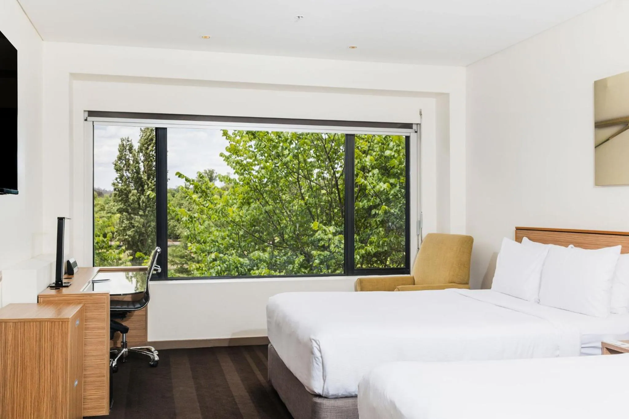 Twin Room with Two Double Beds with Park View in Crowne Plaza Canberra by IHG