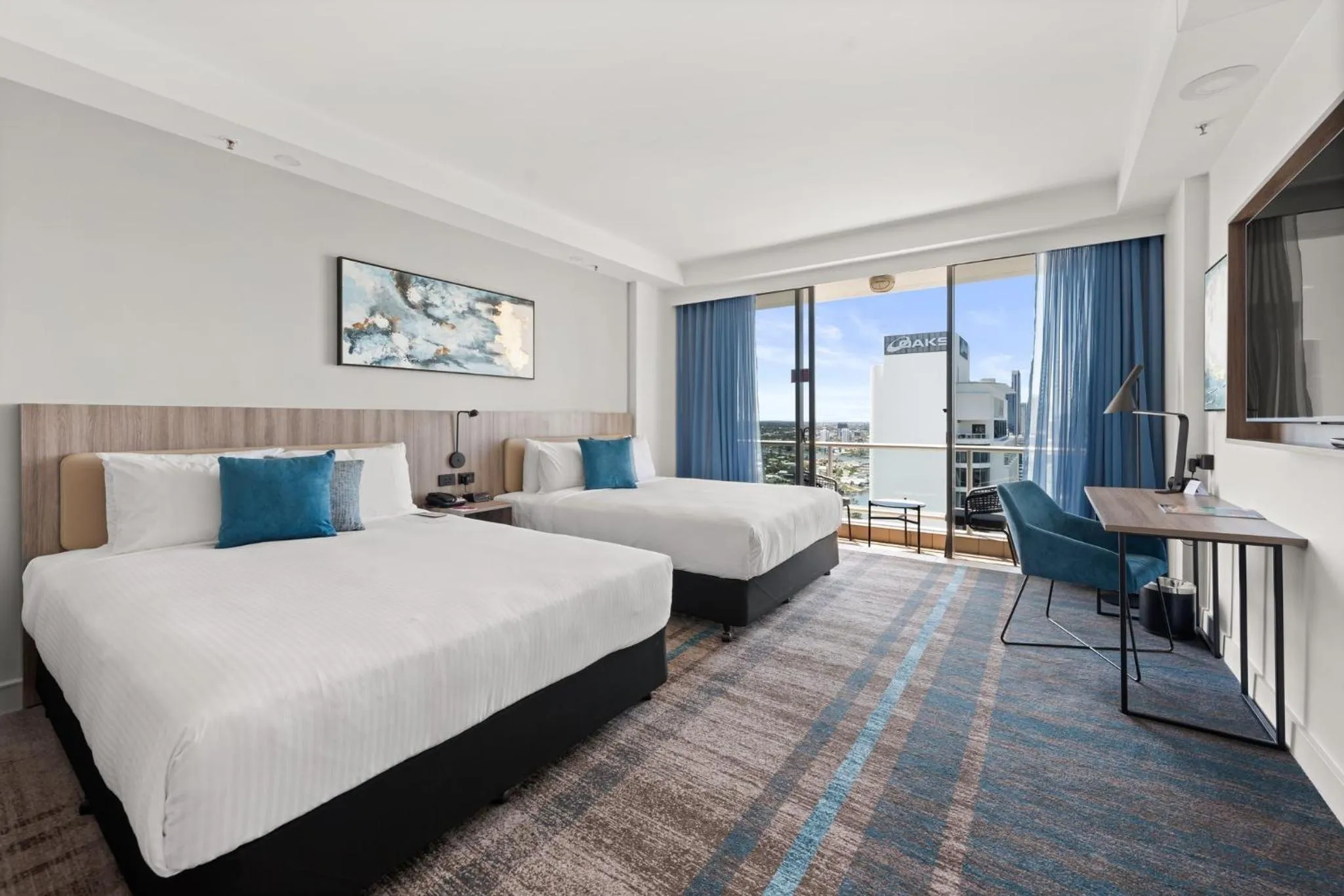 Standard Queen Room with Two Queen Beds and Ocean View in Crowne Plaza Surfers Paradise by IHG