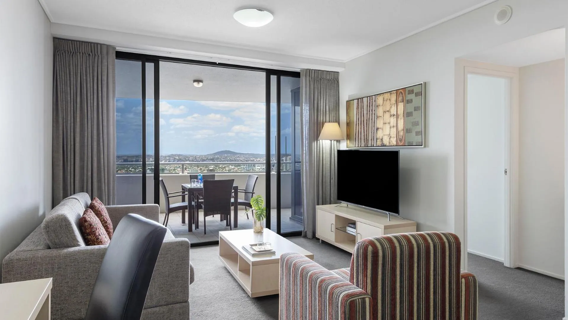 One-Bedroom Apartment with River View in Oaks Brisbane Aurora Suites