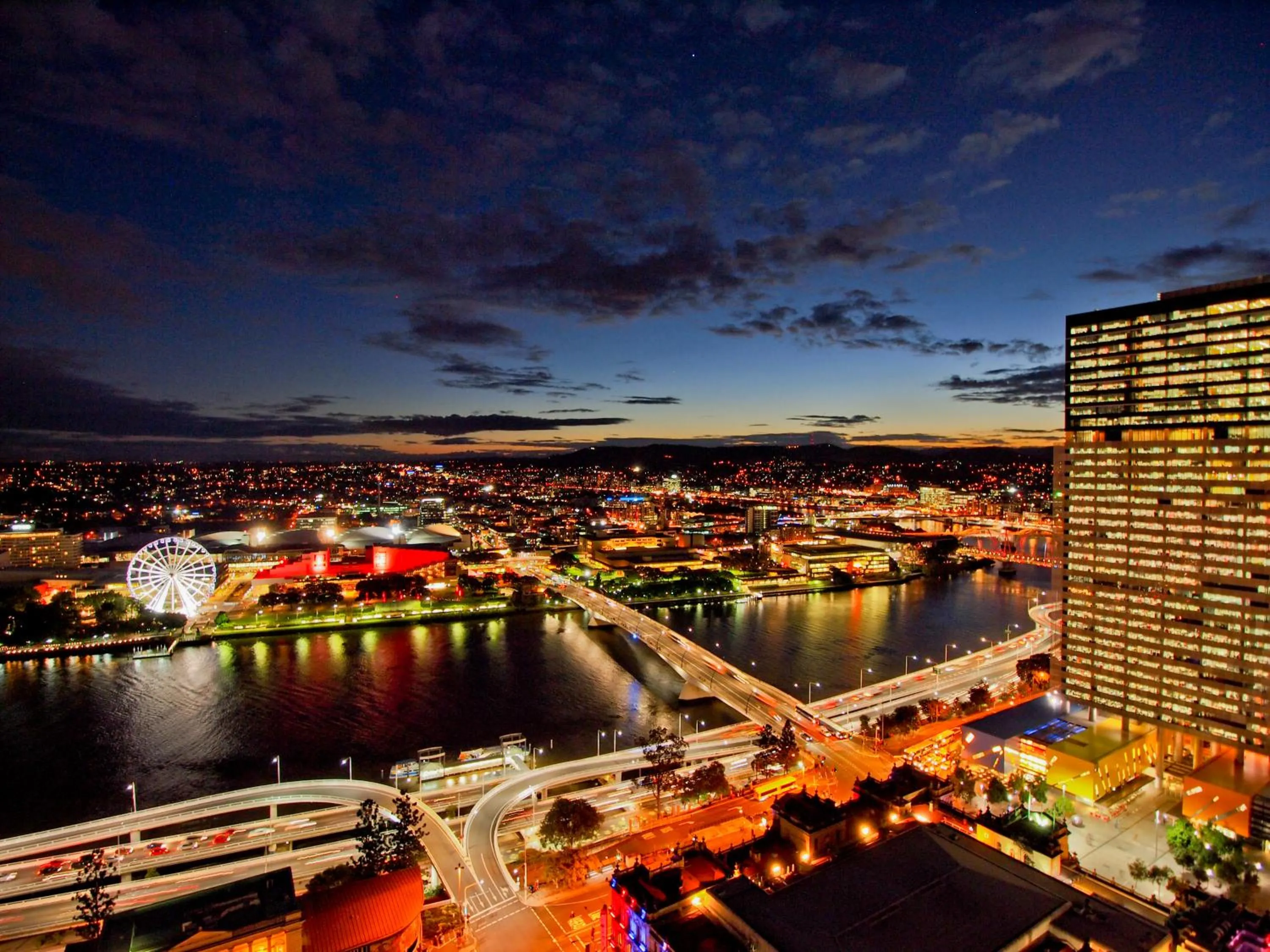 Two-Bedroom Apartment with River View in Oaks Brisbane Casino Tower Suites