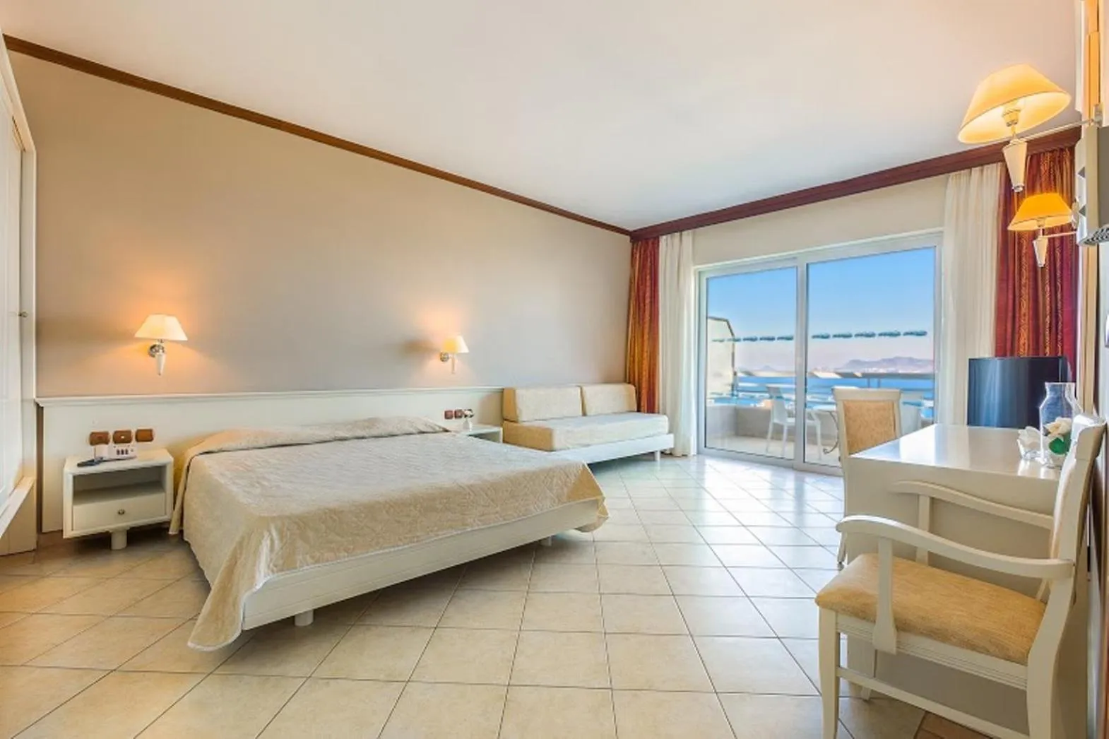 Family Room with Sea View (3 Adults + 1 Child)   in Kipriotis Aqualand Hotel