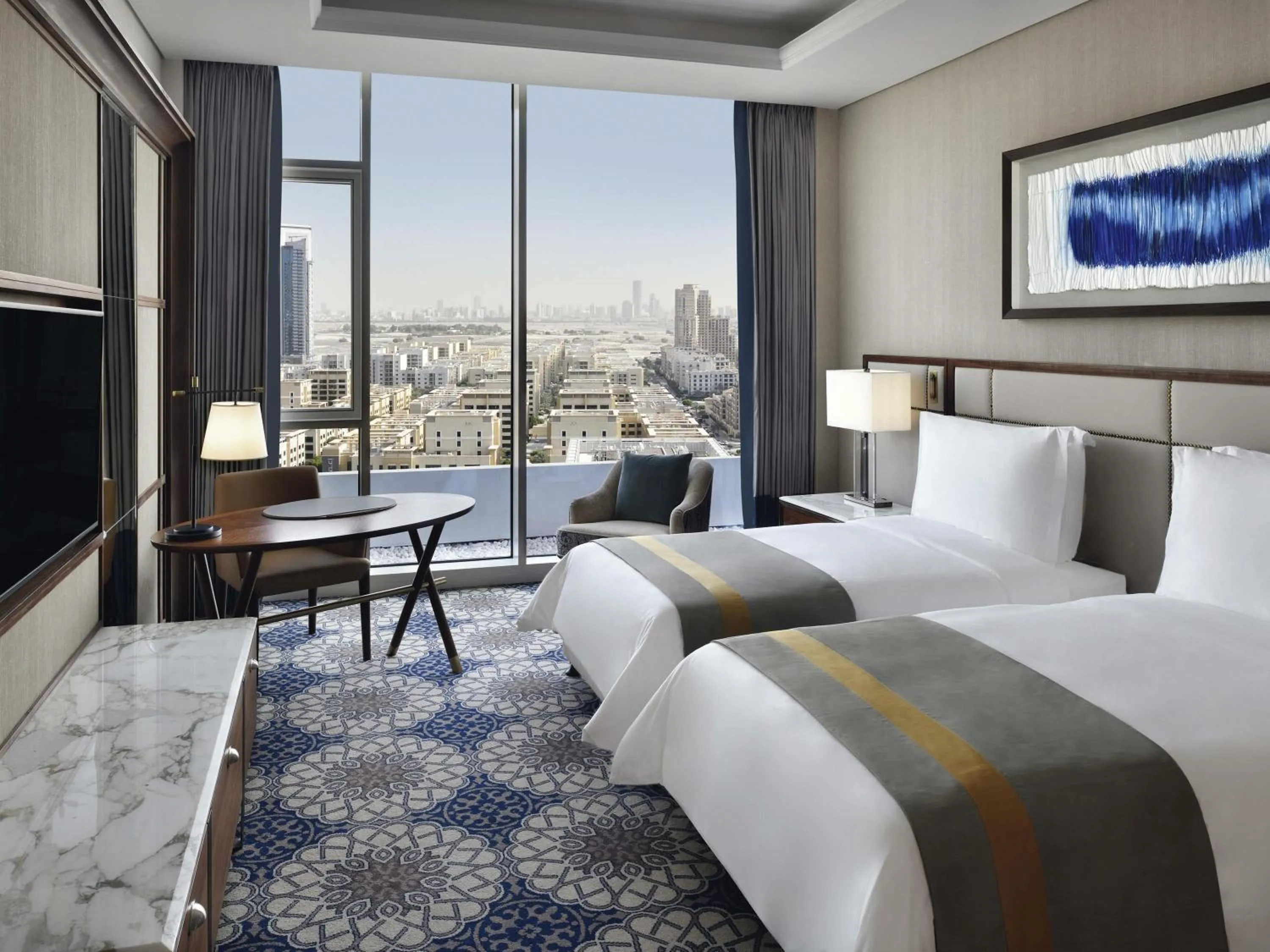 Executive Twin Room, Sea View with Lounge Access, Breakfast, Evening drinks and Canapés in Grand Plaza Mövenpick Media City