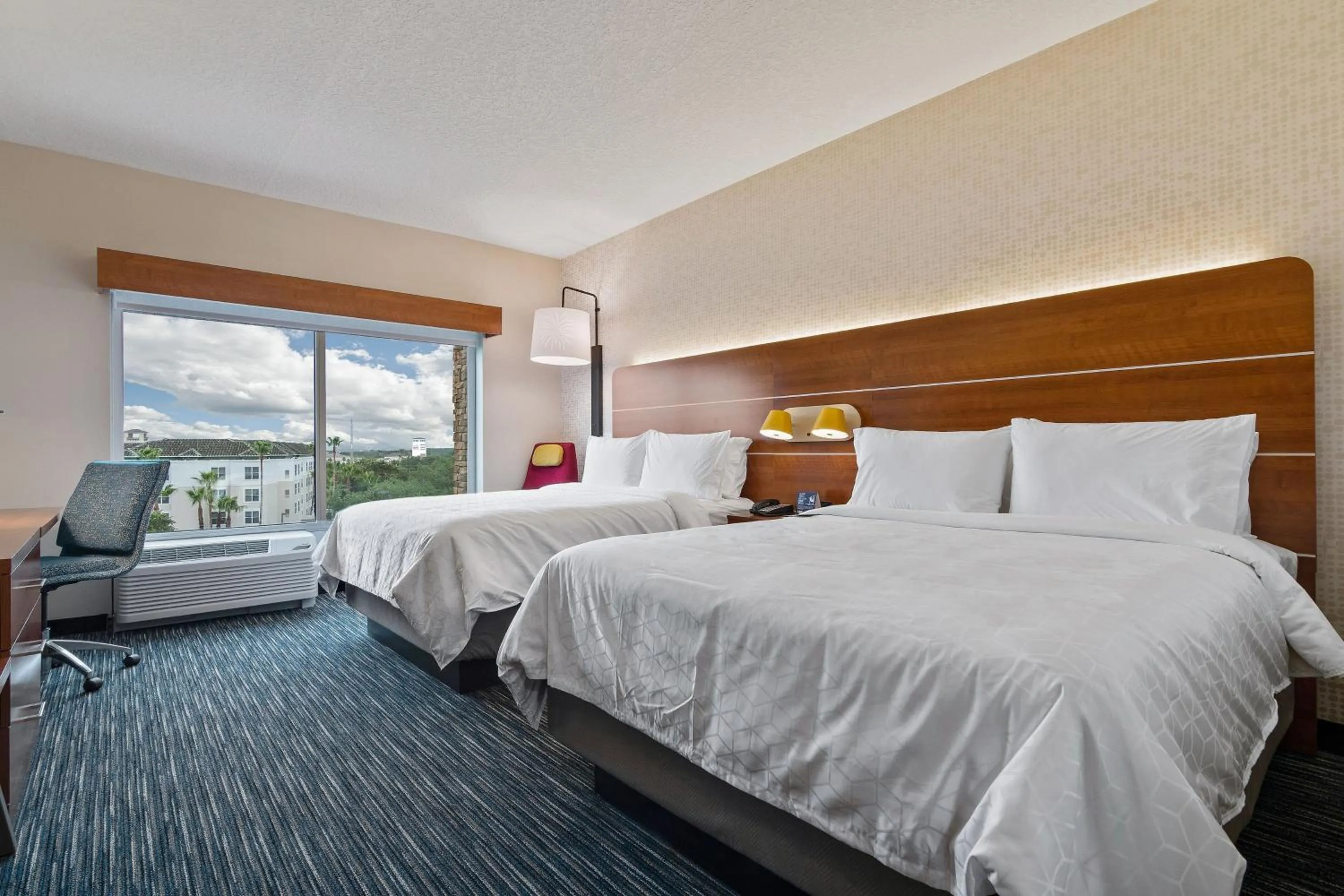Queen Room with Two Queen Beds - Mobility Access Tub/Non-Smoking in Holiday Inn Express & Suites Orlando- Lake Buena Vista by IHG