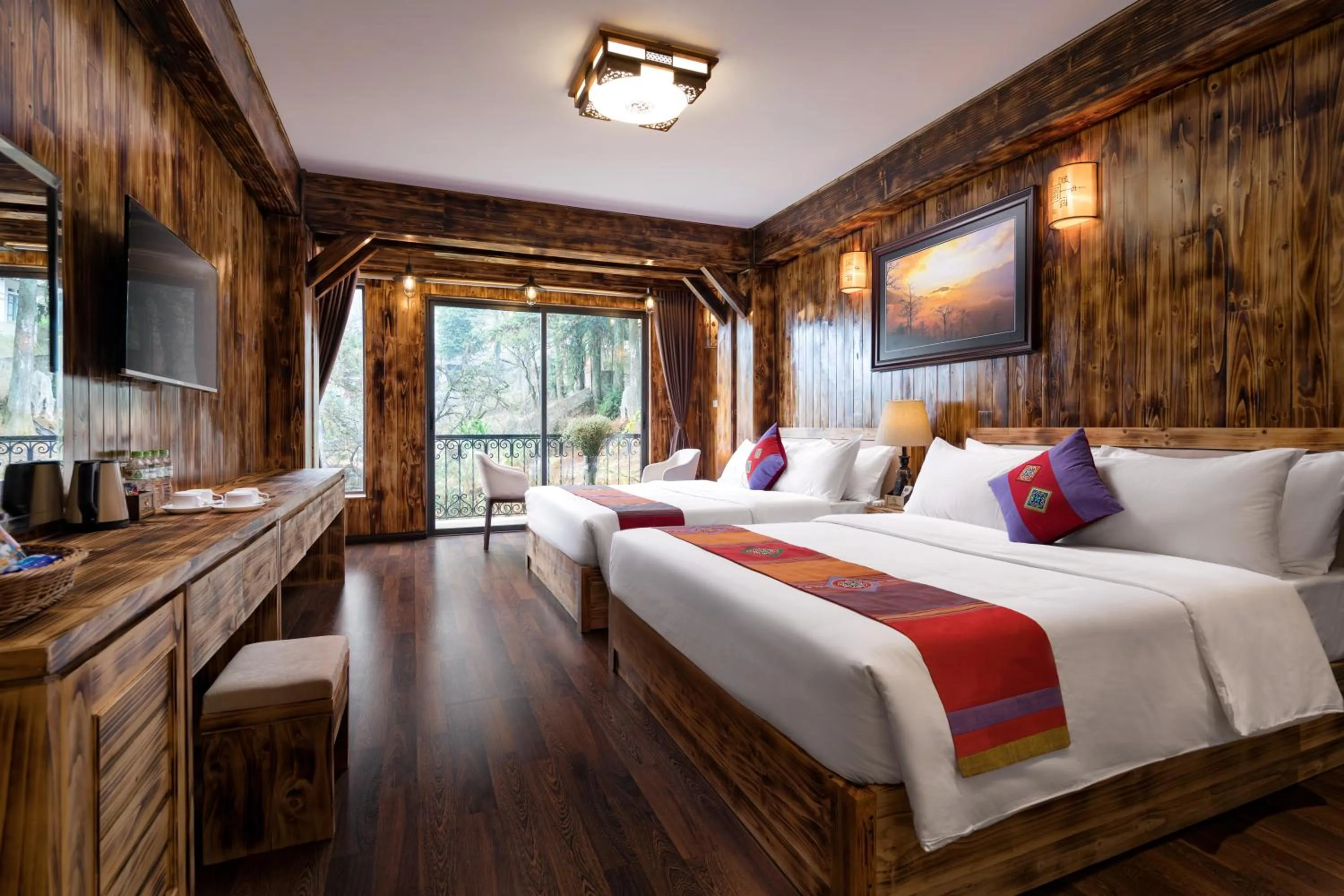 Superior Queen Room with Two Queen Beds in The View Sapa Hotel