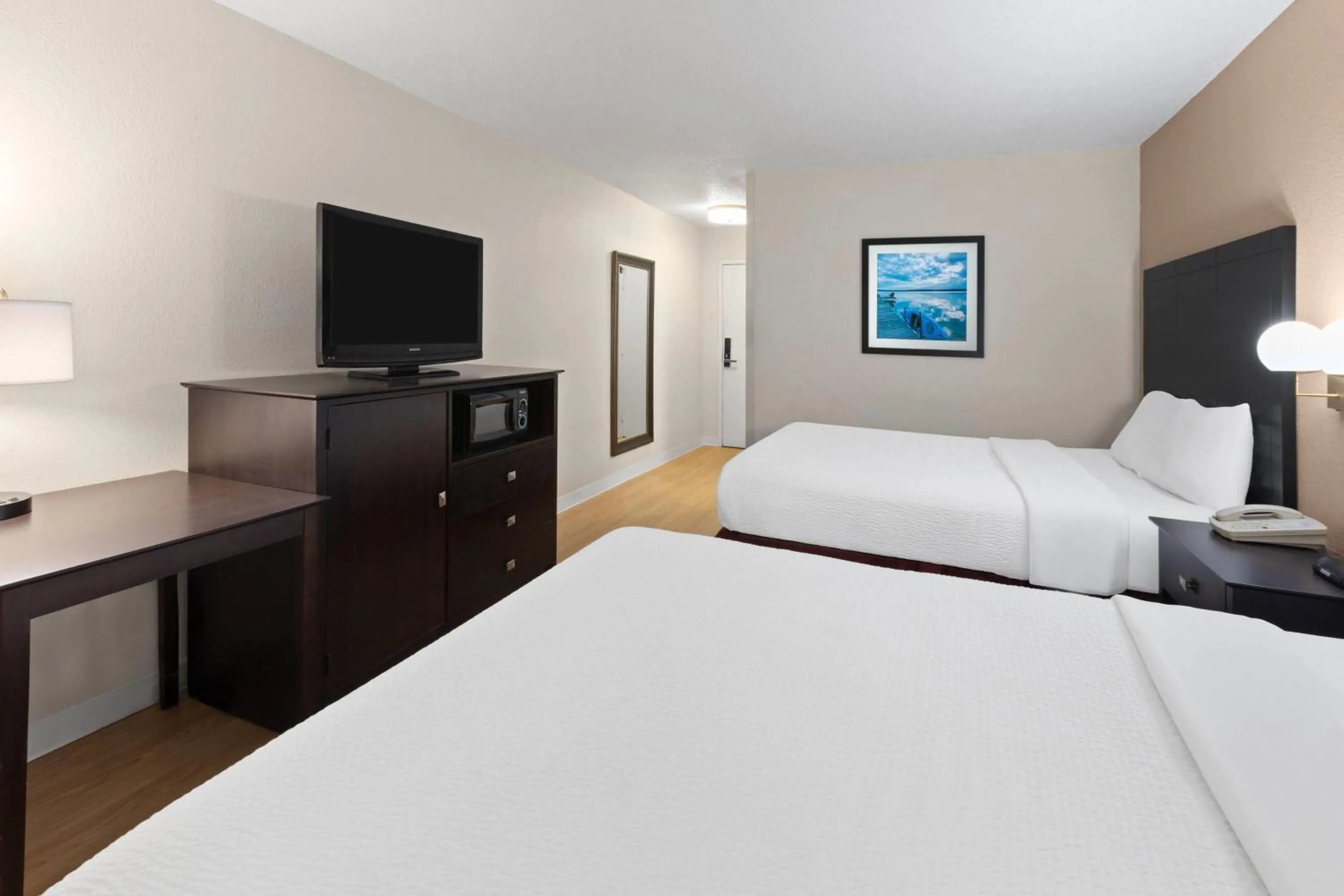 2 Double Beds, Courtyard View, Second Floor, Non-Smoking Room in Ramada by Wyndham Grayling Hotel & Conference Center