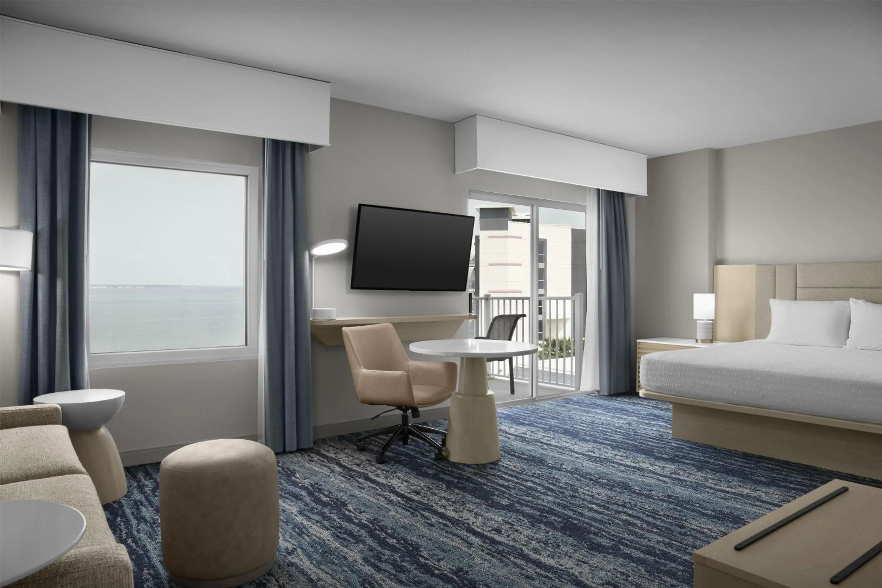 King Studio with Bay View in Hampton Inn & Suites Ocean City Bayfront-Convention Center
