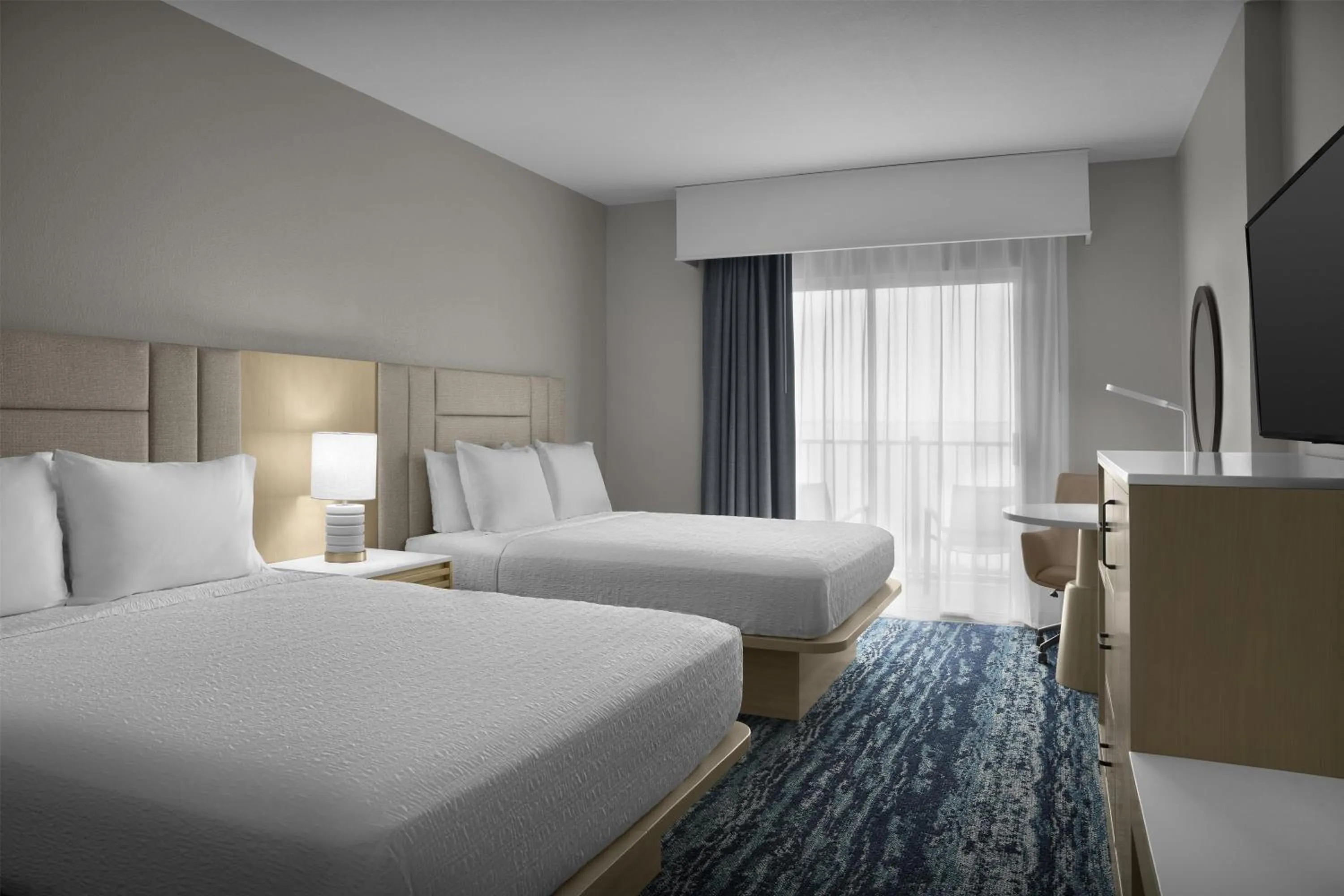 Queen Room with Two Queen Beds - Hearing Accessible in Hampton Inn & Suites Ocean City Bayfront-Convention Center