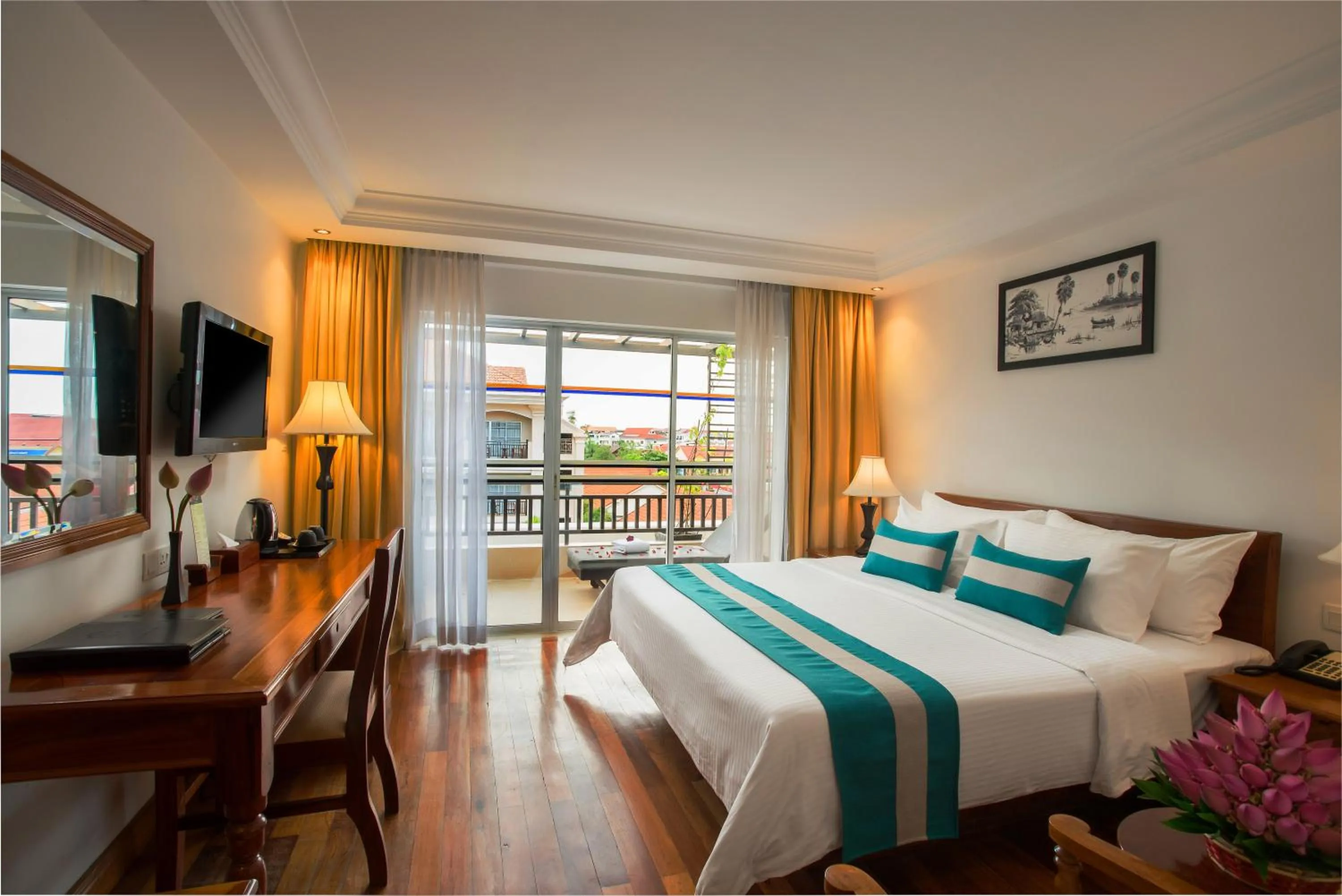 Premium Deluxe Room with Balcony - single occupancy in Somadevi Angkor Premium