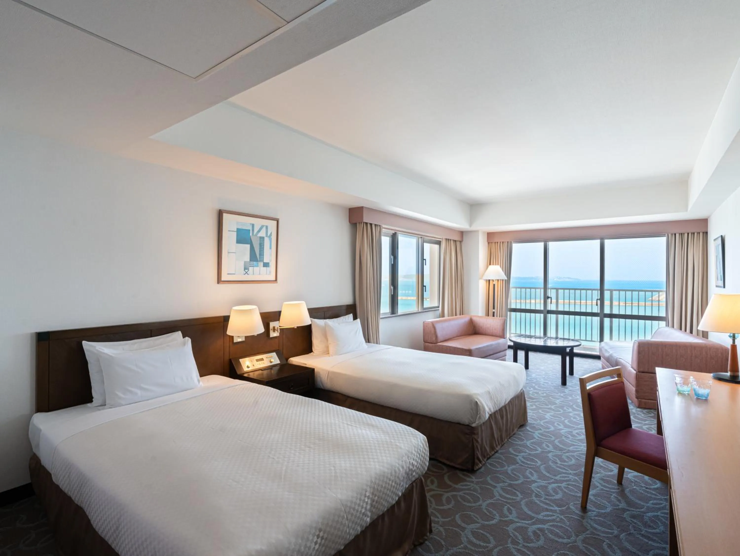 Corner Deluxe Twin Room-Ocean View in Hotel Atollemerald Miyakojima