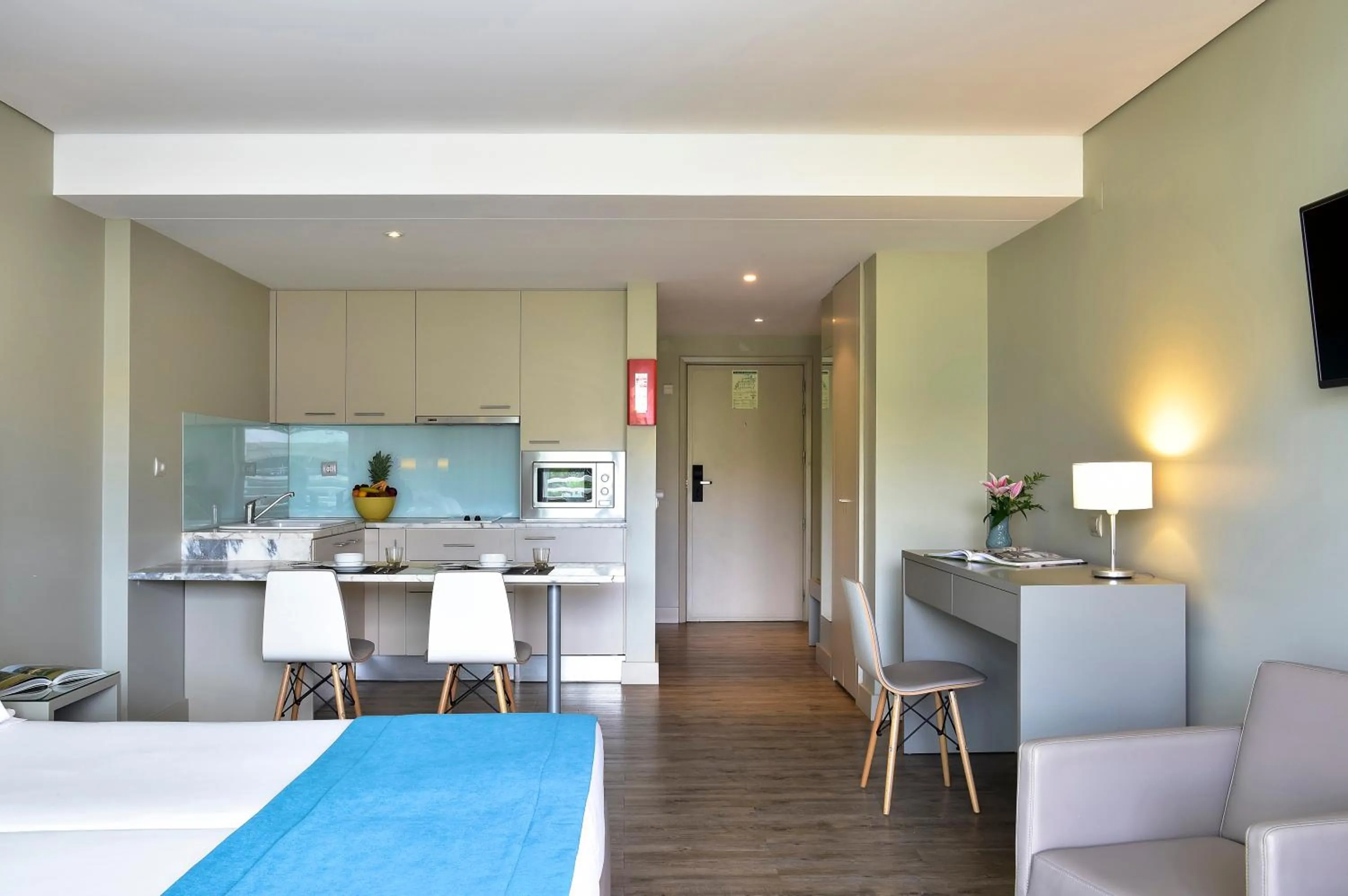 Premium Studio with Balcony and Pool View in Aqualuz Lagos by The Editory