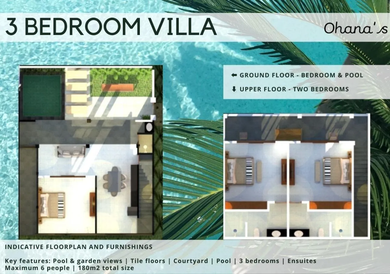 Three-Bedroom Villa with Private Pool in Ohana's Beachfront Resort & Beach Club