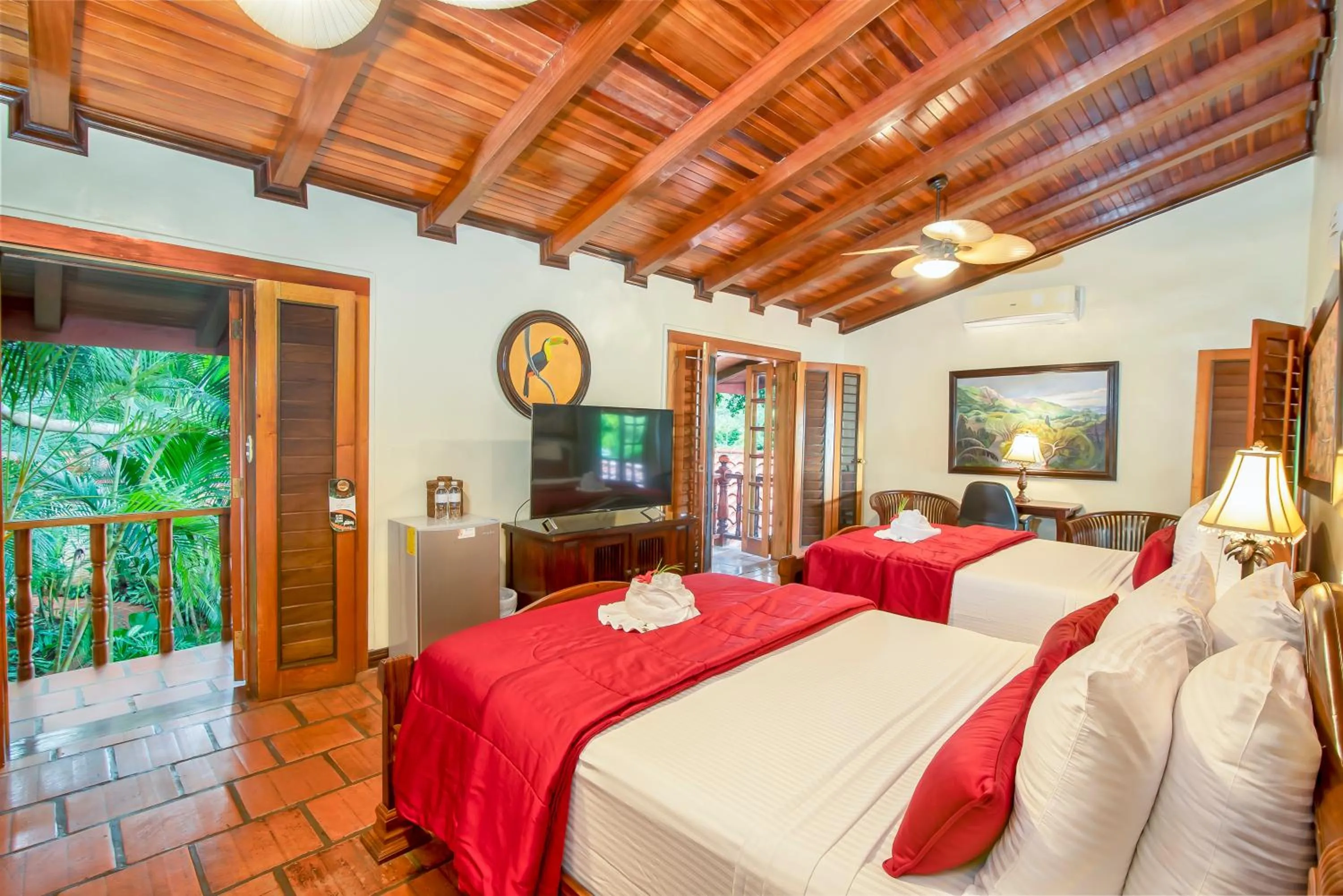Double Room with Two Double Beds - Garden View in Hotel Villas Lirio