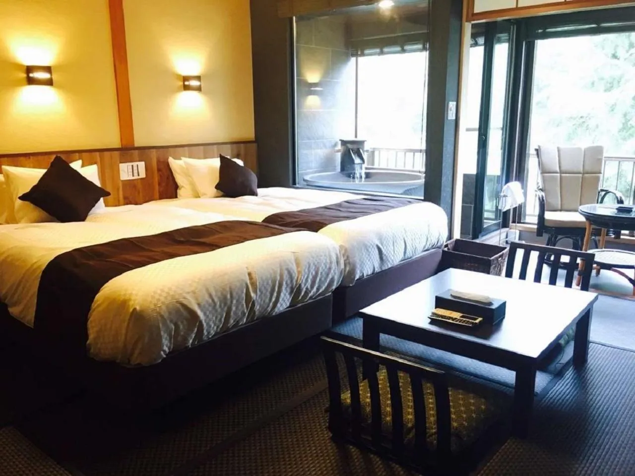 Modern Japanese-Style Triple Room with Semi Open-Air Bath - Non-Smoking in LiVEMAX RESORT Kawaji