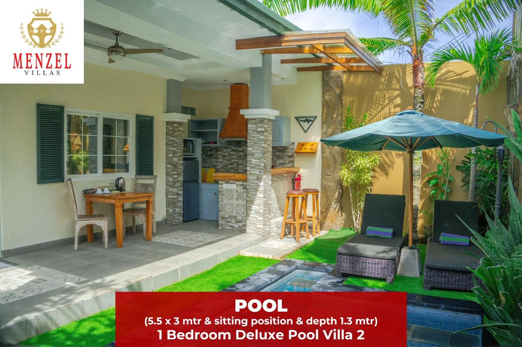 One Bedroom Deluxe Pool Villa in Menzel Villas Nusa Dua