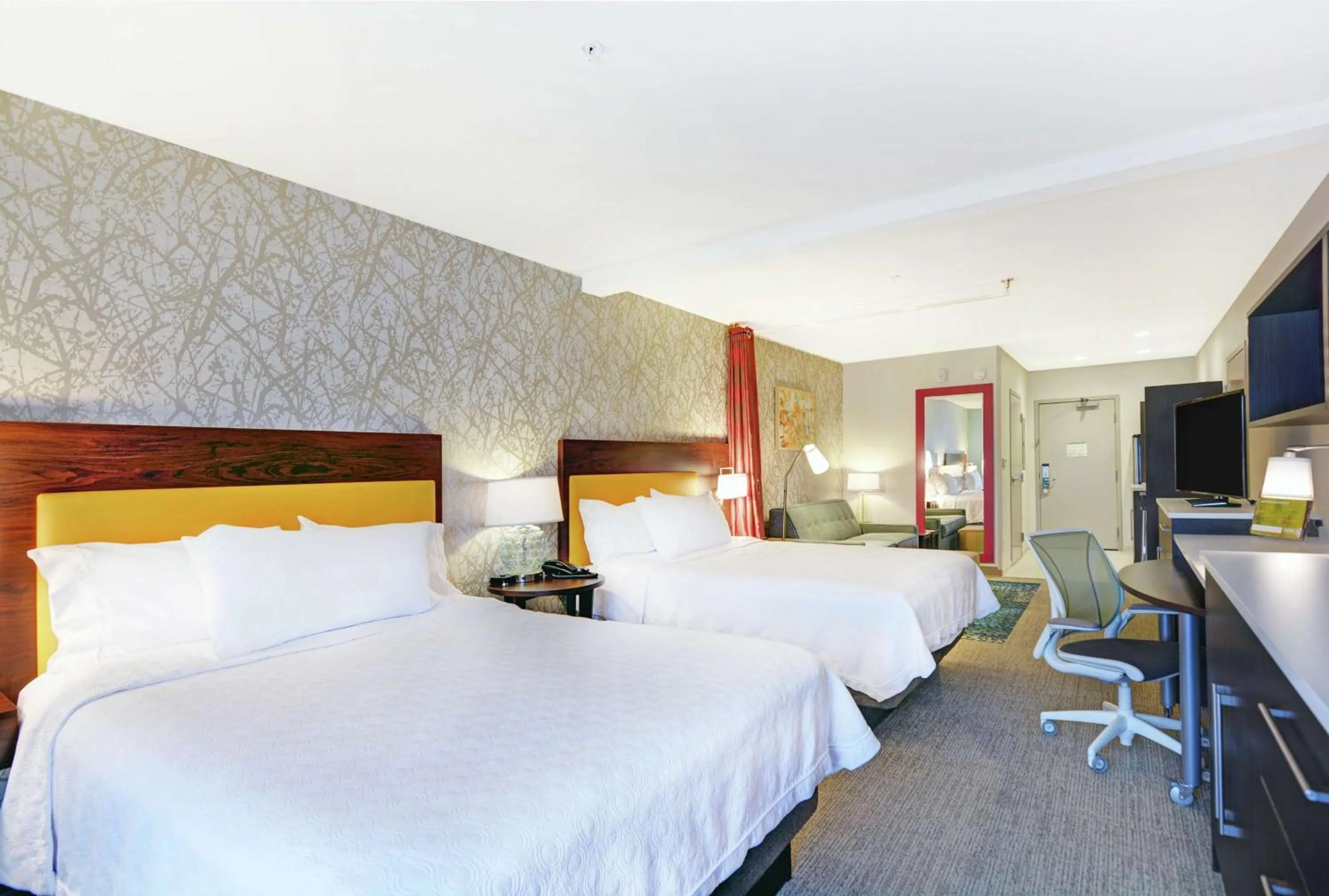 Queen Studio with Two Queen Beds - Non-Smoking in Home2 Suites By Hilton Raleigh Durham Airport RTP