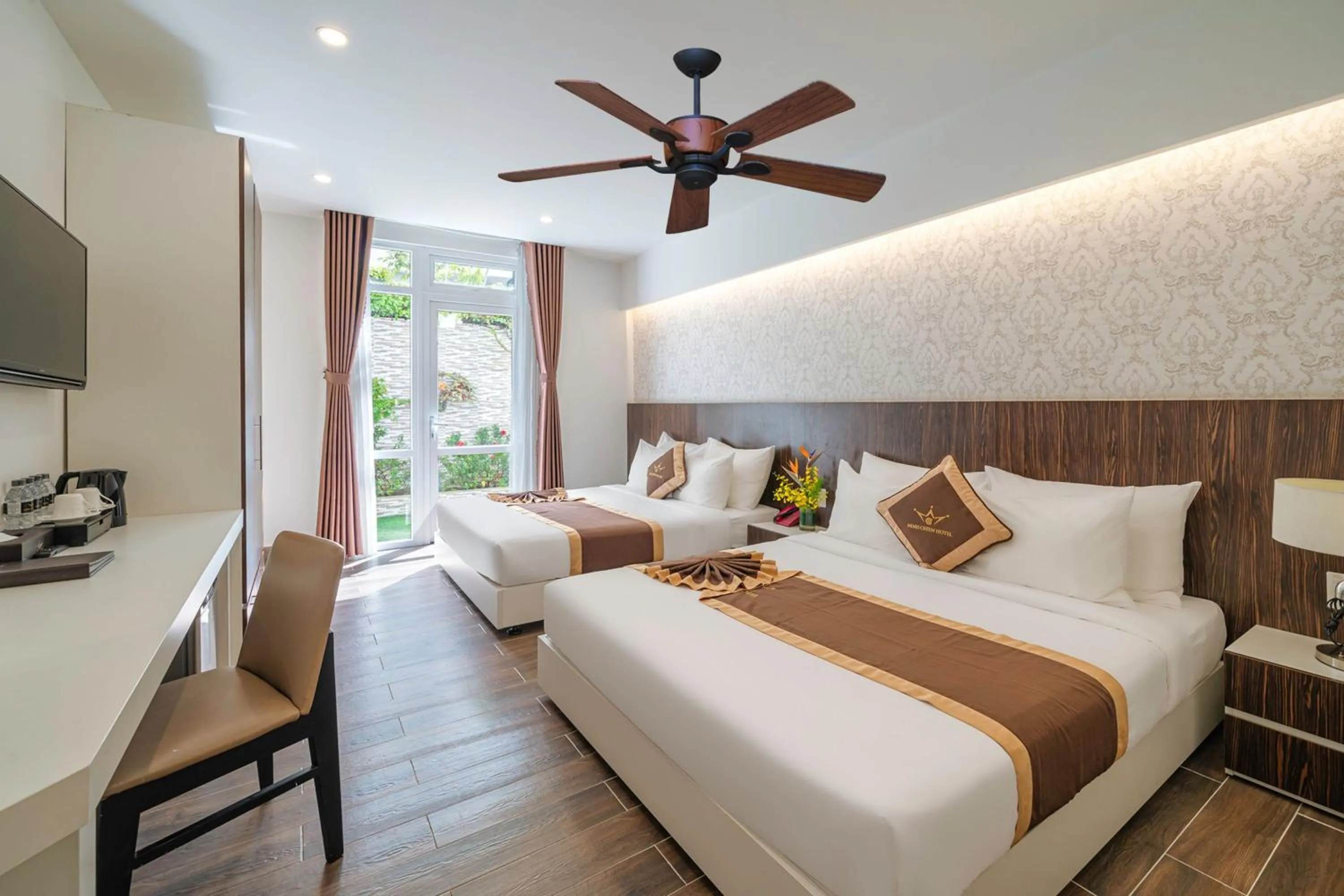 Family Room with Garden View in Minh Chien Hotel