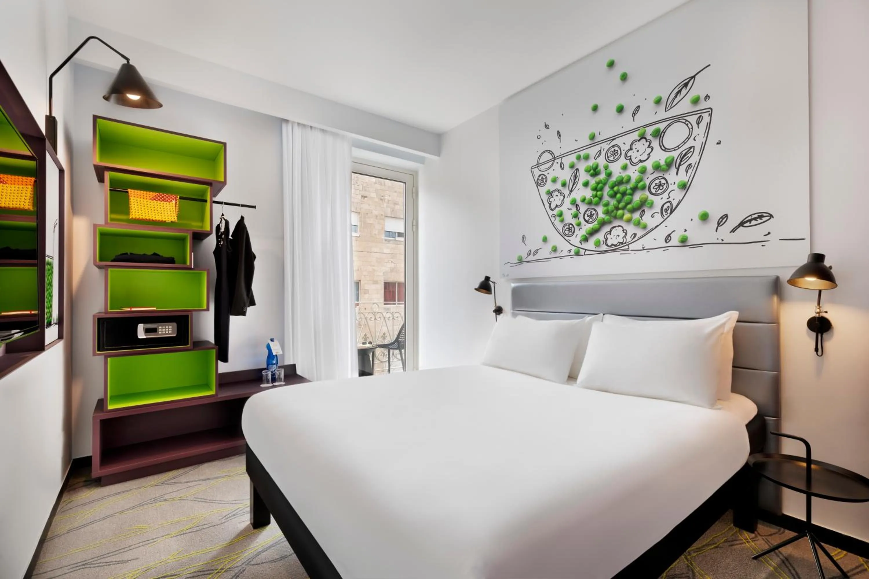Standard Queen Room with Balcony in Ibis Styles Jerusalem City Center - An AccorHotels Brand