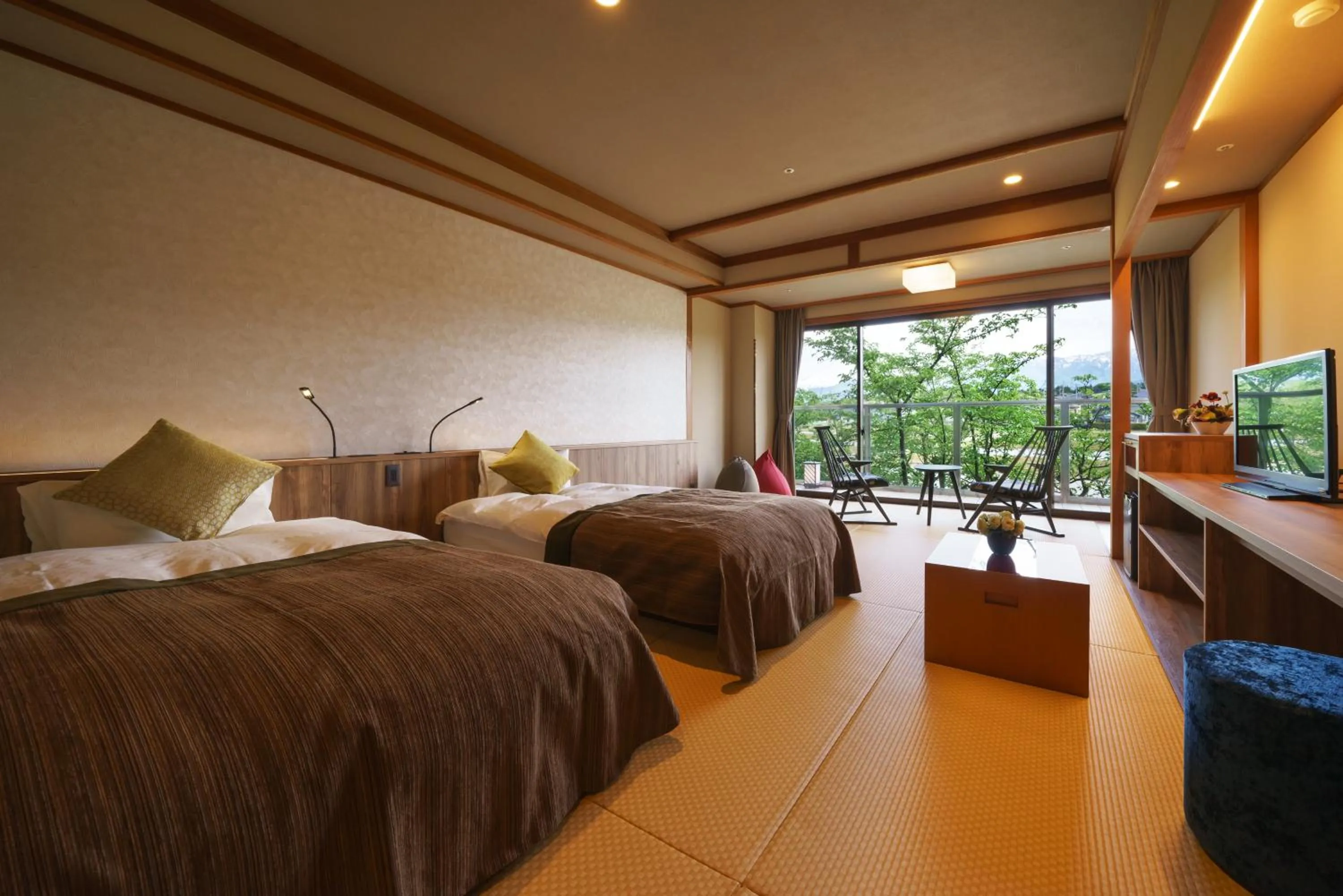 Twin Room with Mountain View - single occupancy in Kintarou Onsen Hotel