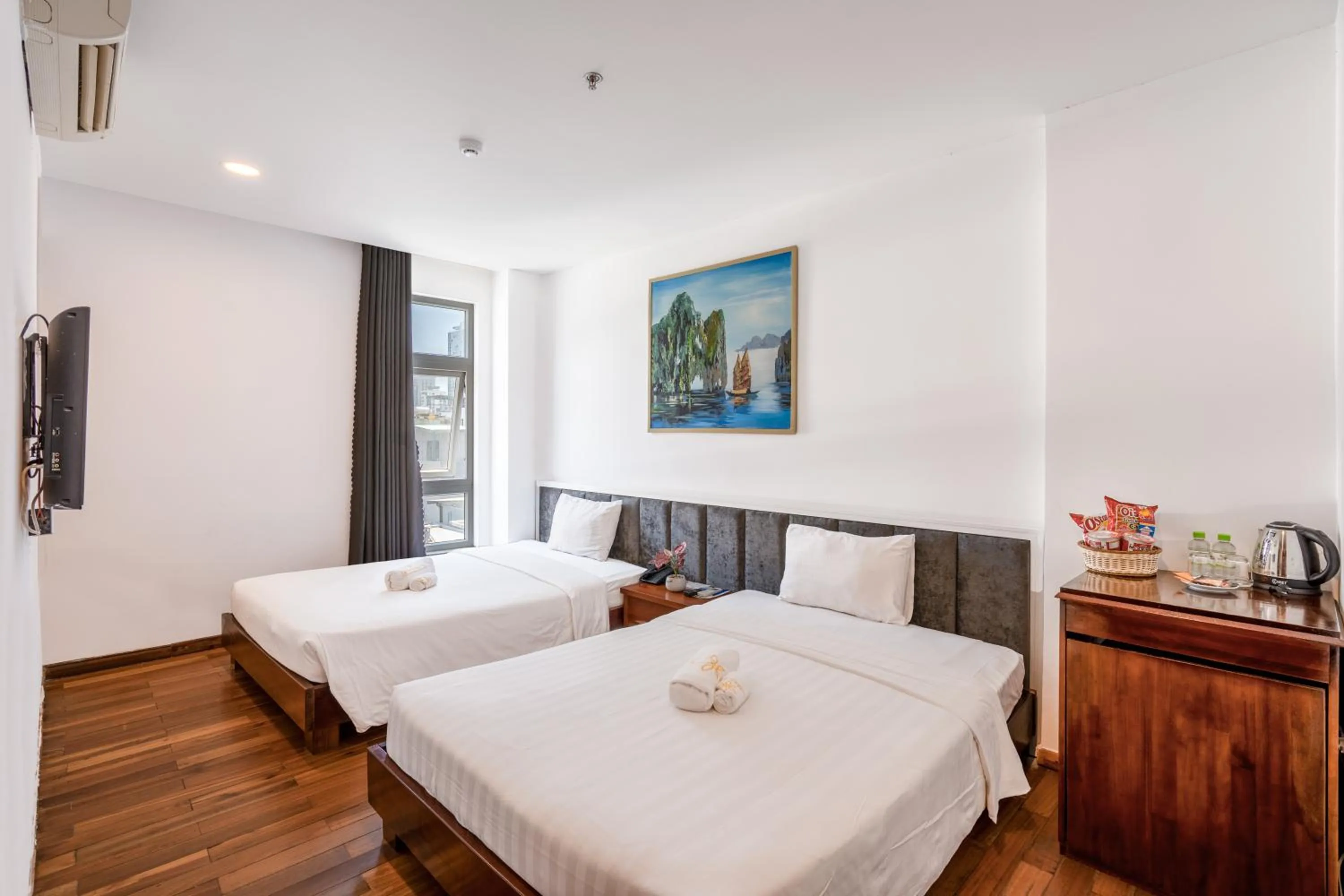 Twin Room with City View in Tarasa Hotel