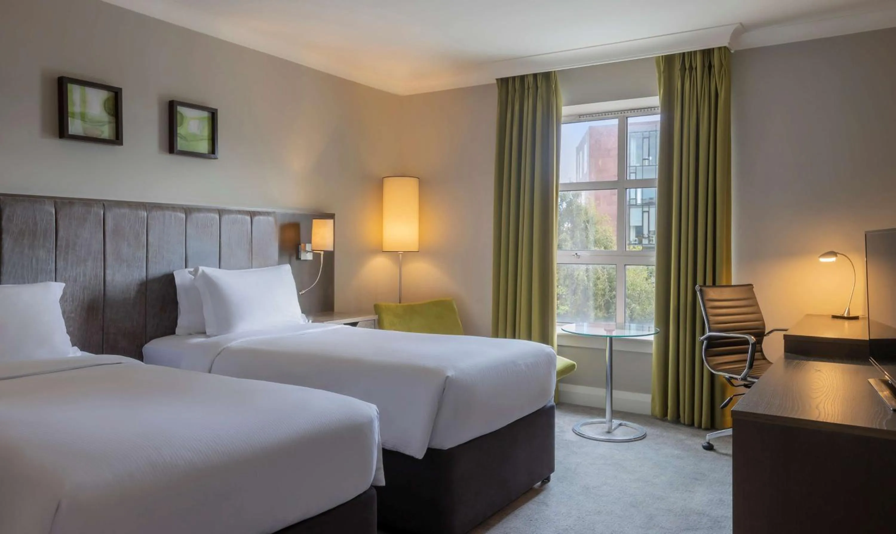 Twin Room with Canal View in Hilton Dublin