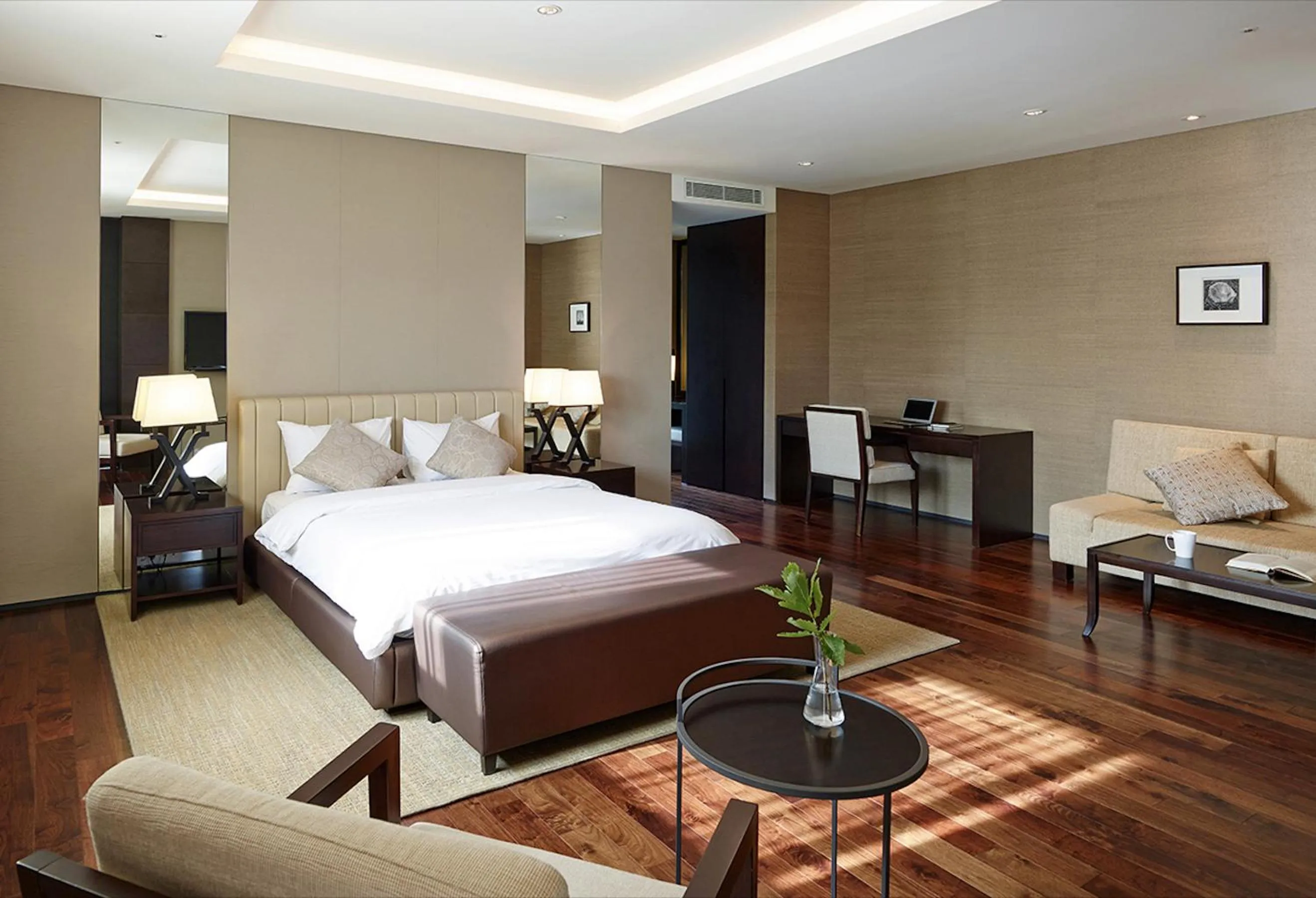 Corner Suite Bed in The Suites Hotel Namwon