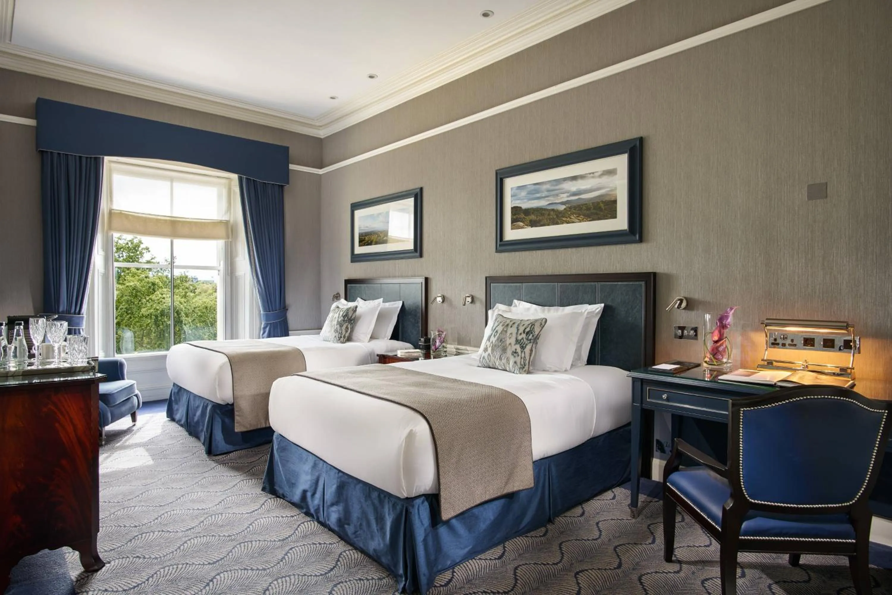 Large Double Room with Two Double Beds and Park View in The Shelbourne, Autograph Collection
