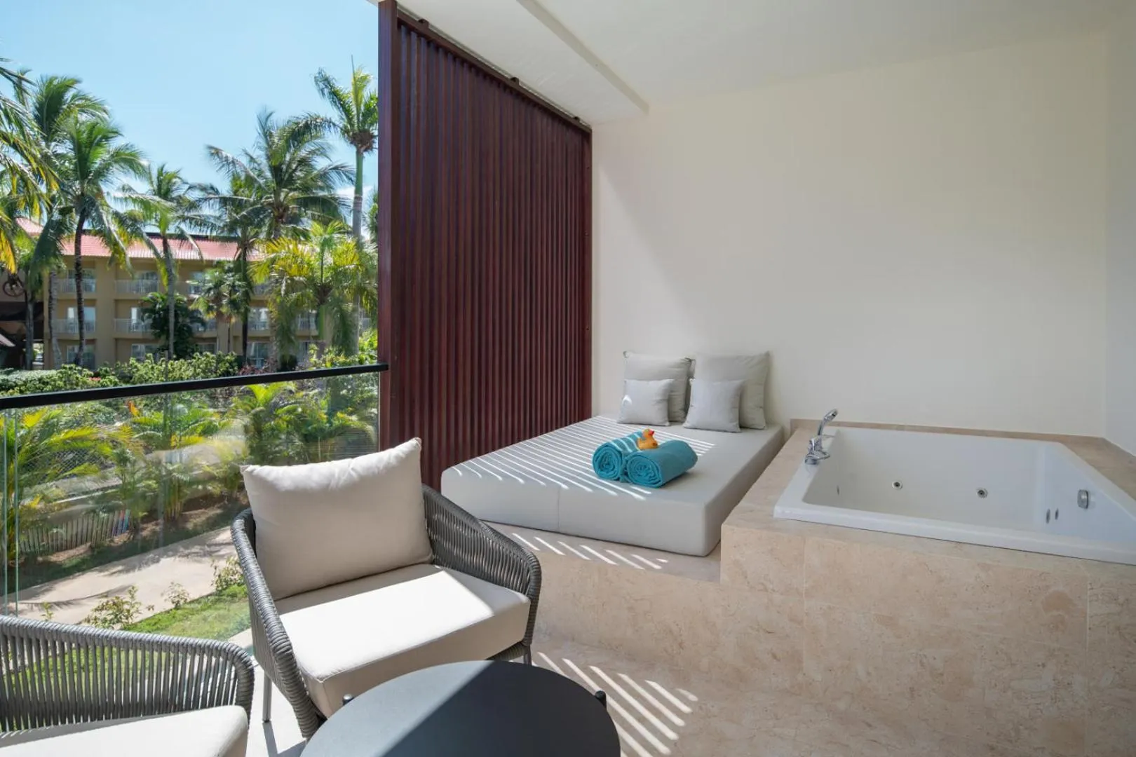 Junior Suite Deluxe Garden View, 2 Double - single occupancy in Live Aqua Punta Cana - All Inclusive - Adults Only
