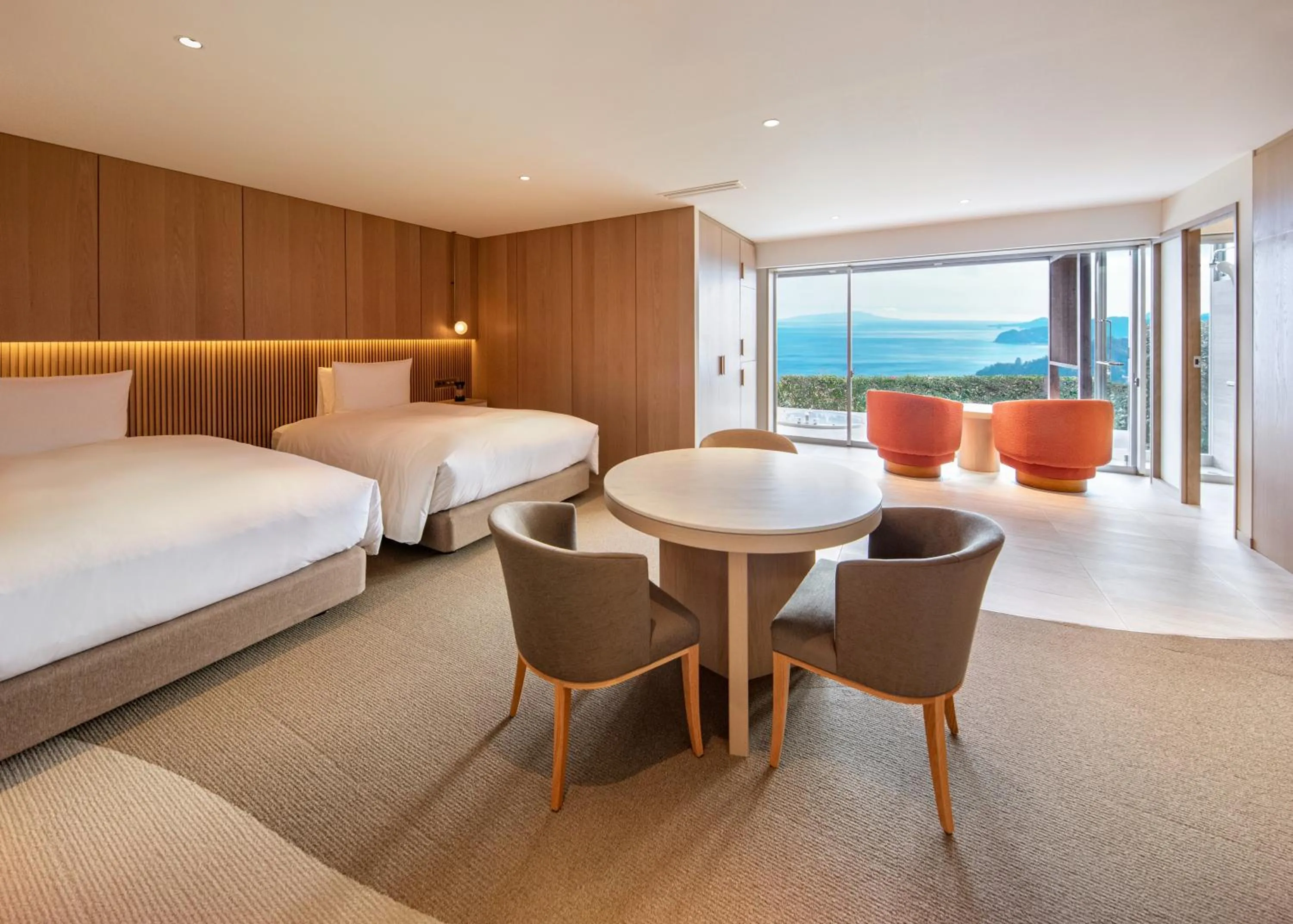 Grandbach Deluxe Twin Room with Indoor Bath Onsen in Hotel Grand Bach Atami Crescendo