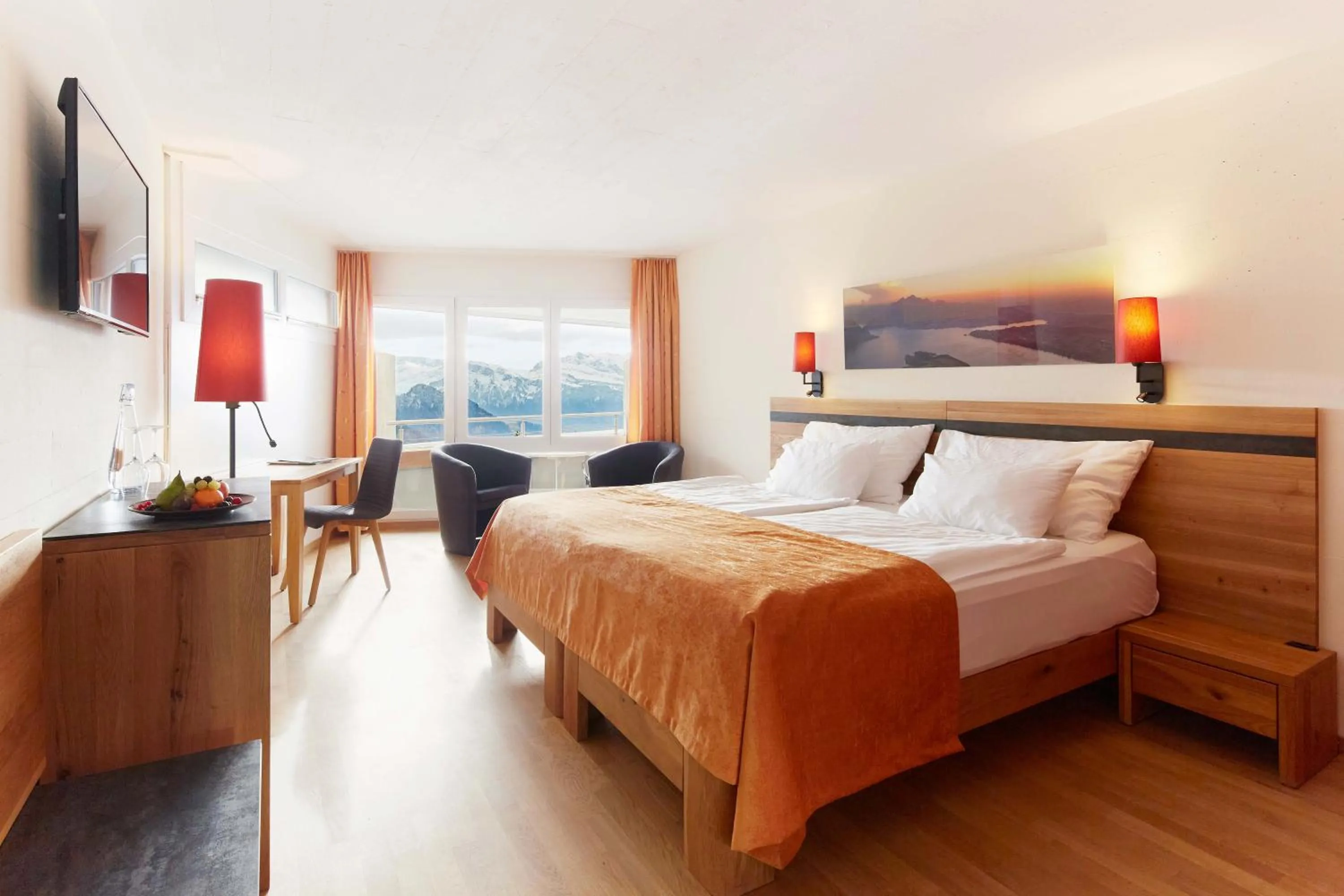 Double Room with Balcony and Mountain View in Rigi Kaltbad Swiss Quality Hotel