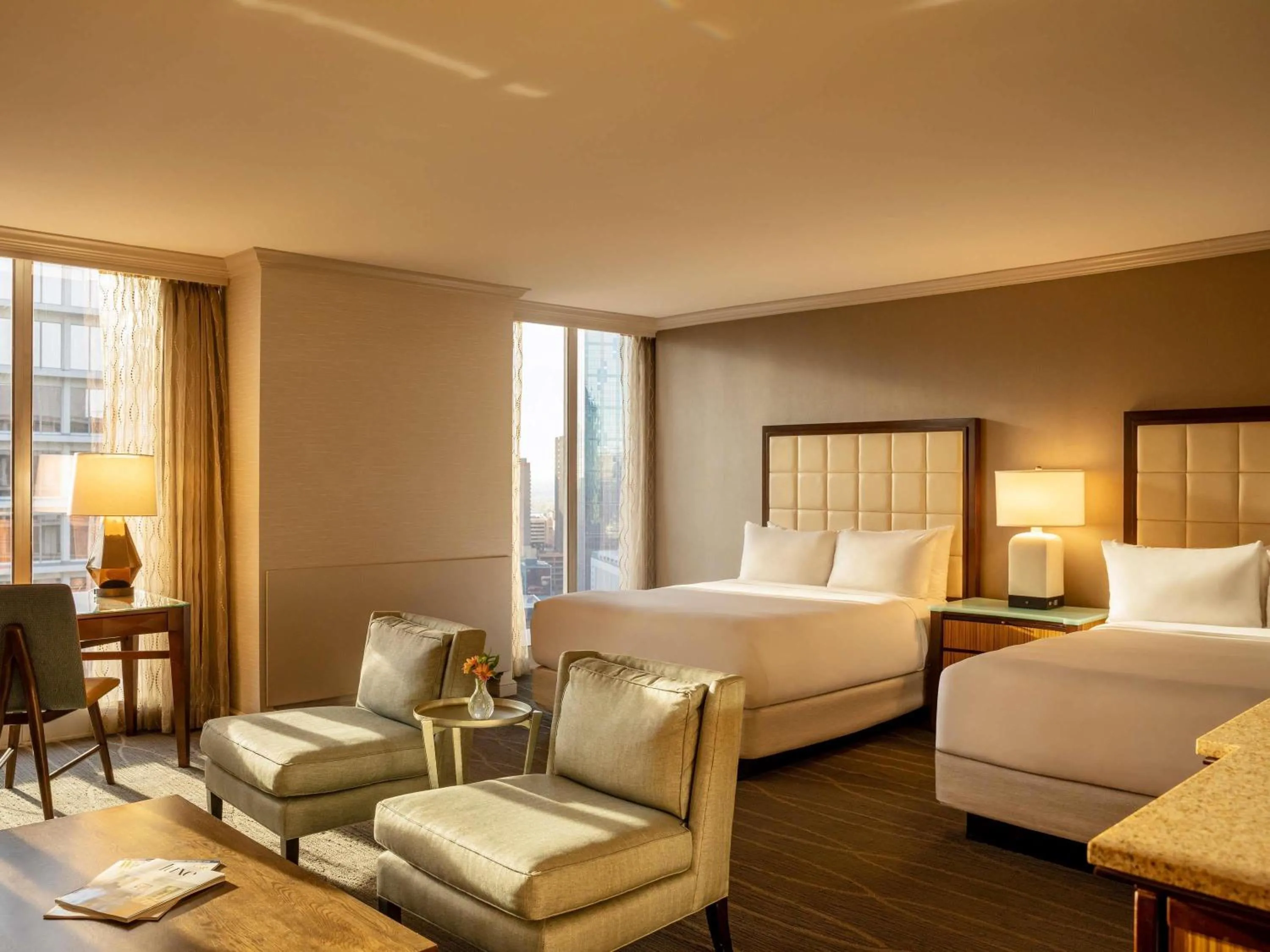 Fairmont Gold Junior Suite with Two Queen Beds and City View in Fairmont Dallas