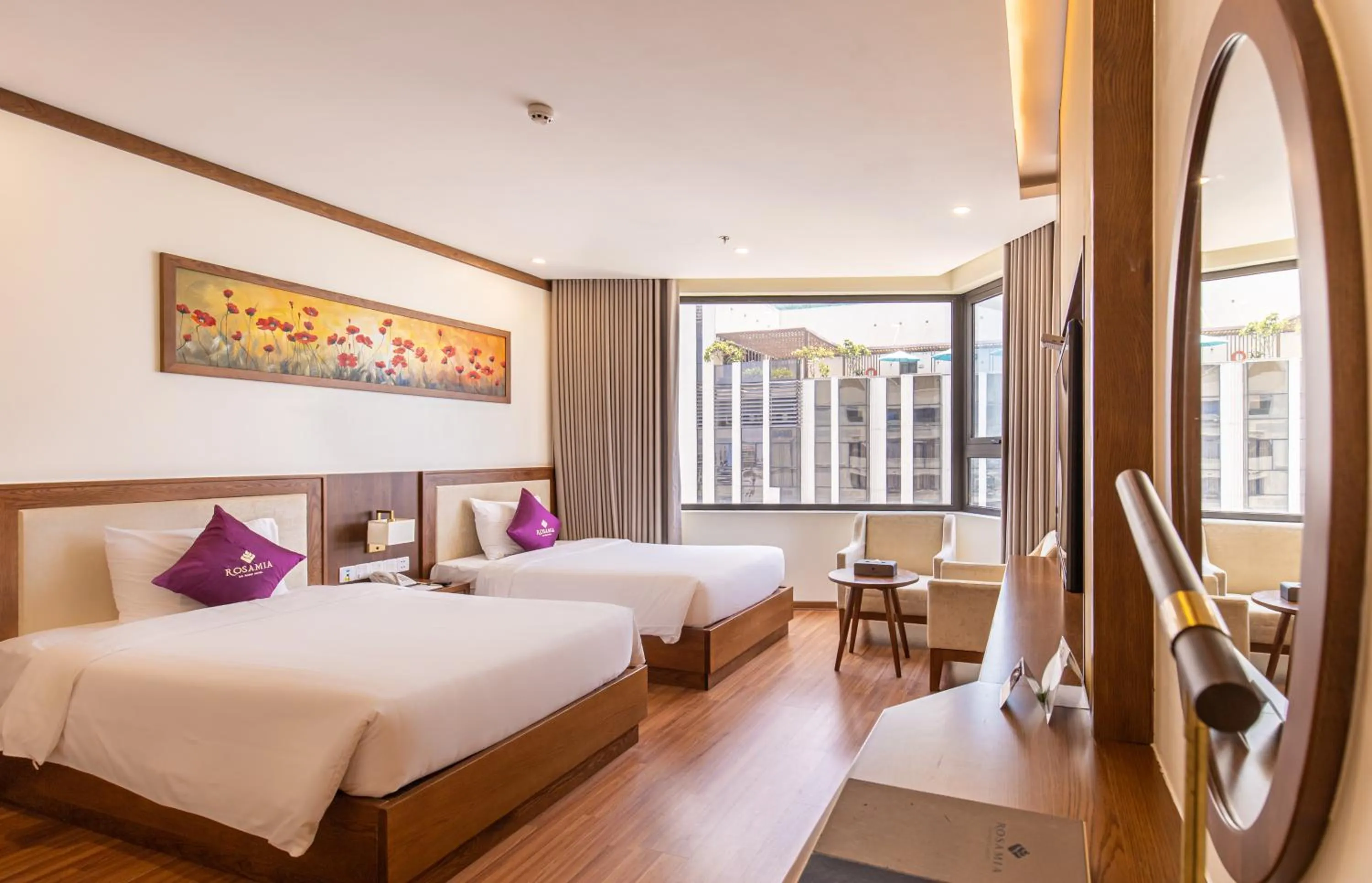Grand Twin Room , Partial Ocean View with Afternoon Tea Per Stay in Rosamia Da Nang Hotel