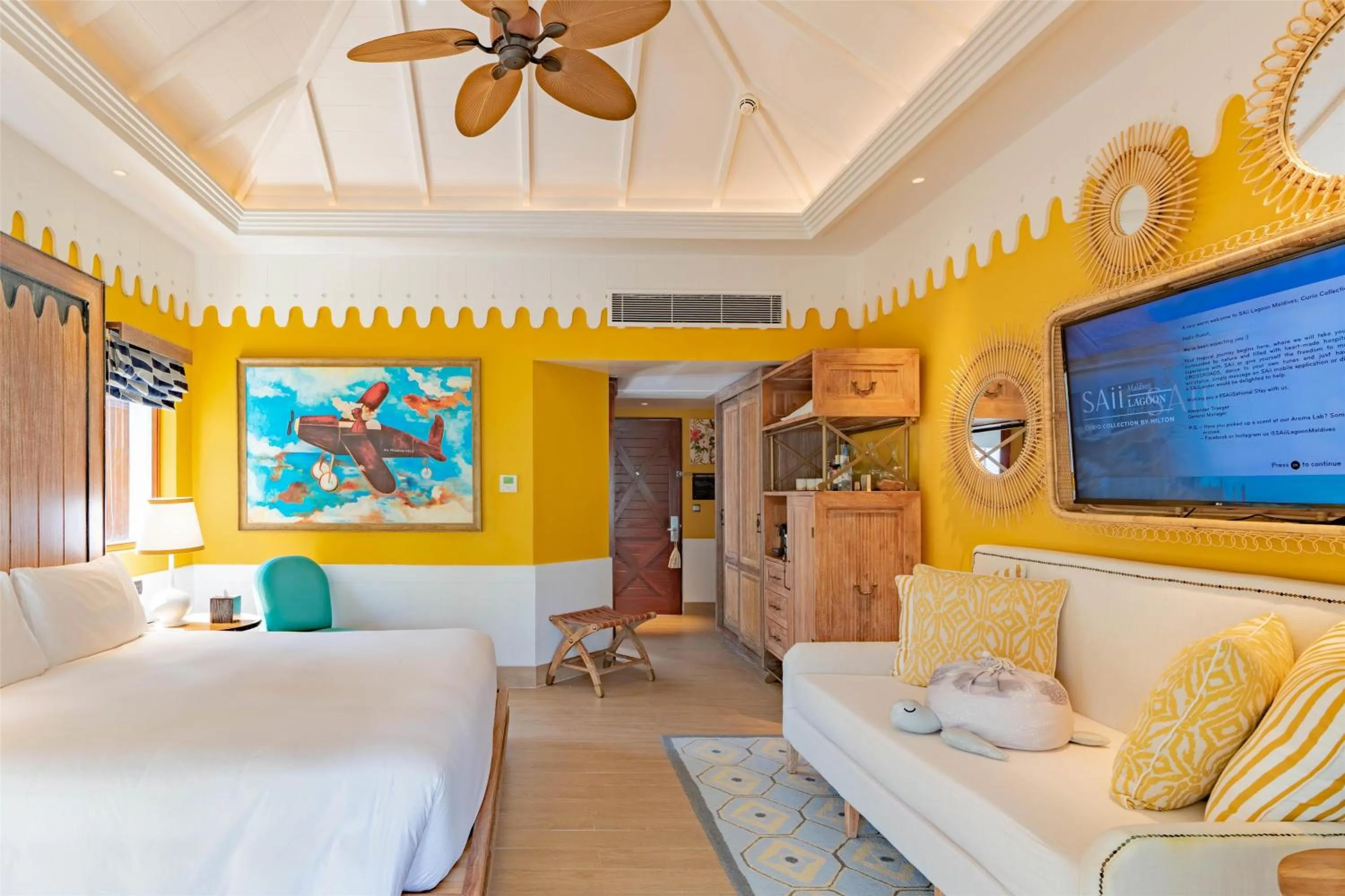 Two-Bedroom Family Beach Villa with Pool in SAii Lagoon Maldives, Curio Collection By Hilton