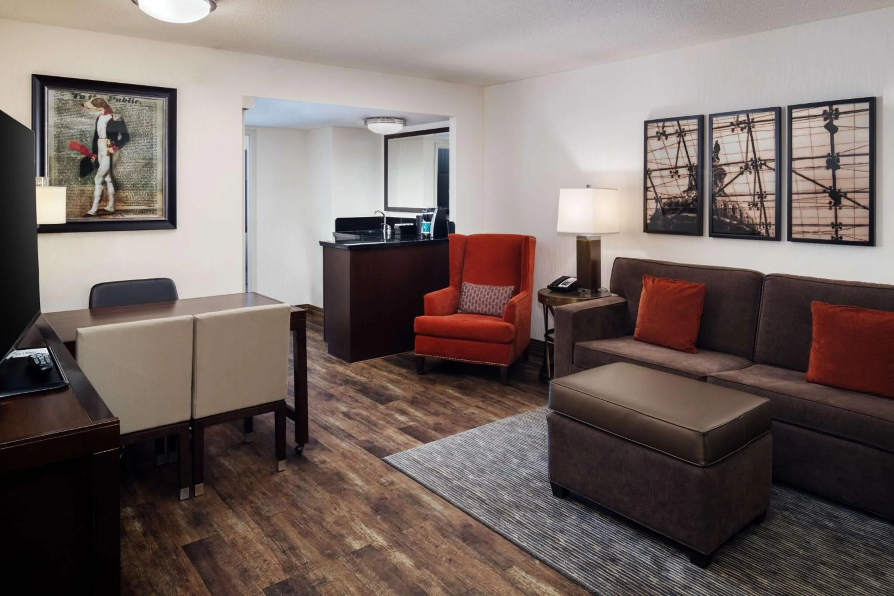 Corner King Suite with Mobility Accessible Tub in Embassy Suites by Hilton Washington DC Chevy Chase Pavilion