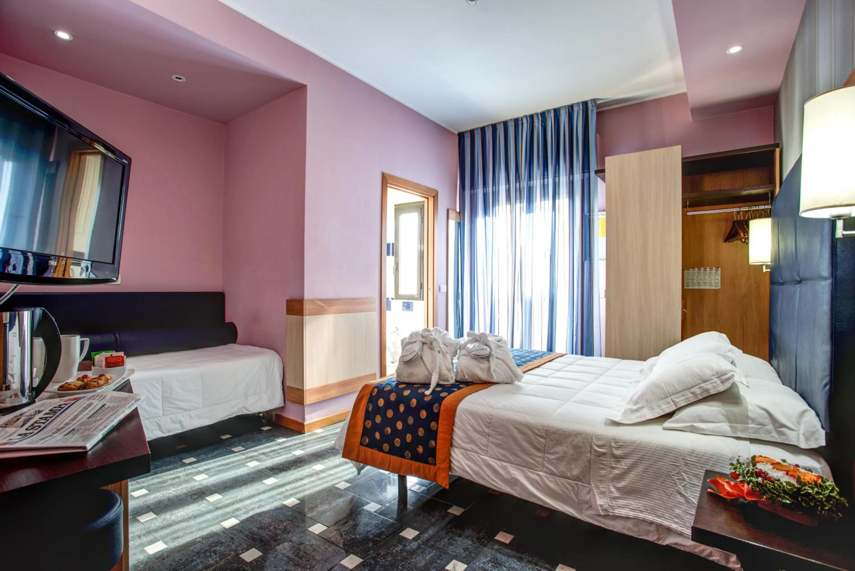 Superior Quadruple Room with Balcony  in Hotel Genty