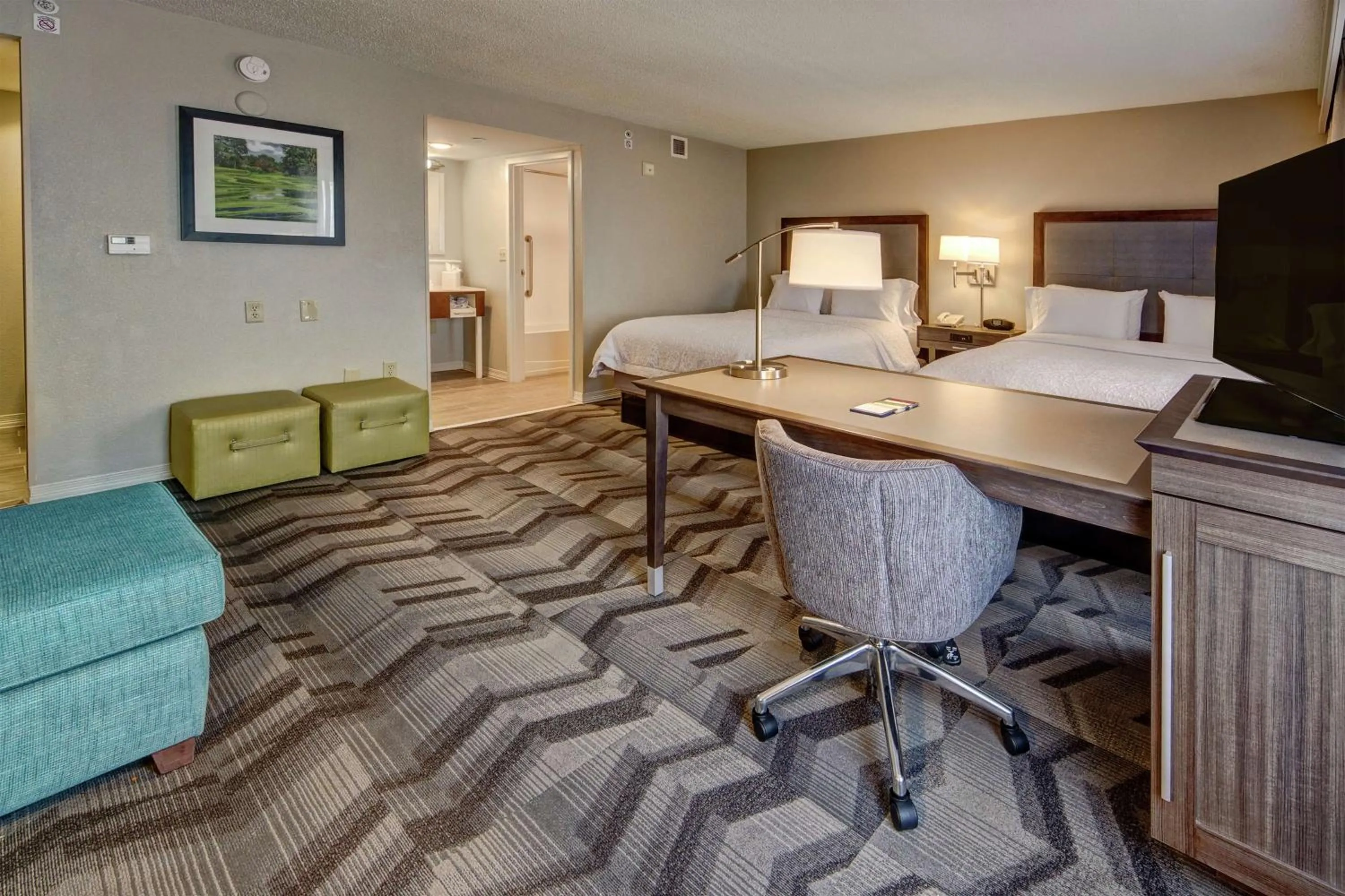 Queen Studio Suite with Two Queen Beds and Sofa Bed - Non-Smoking in Hampton Inn & Suites Clermont