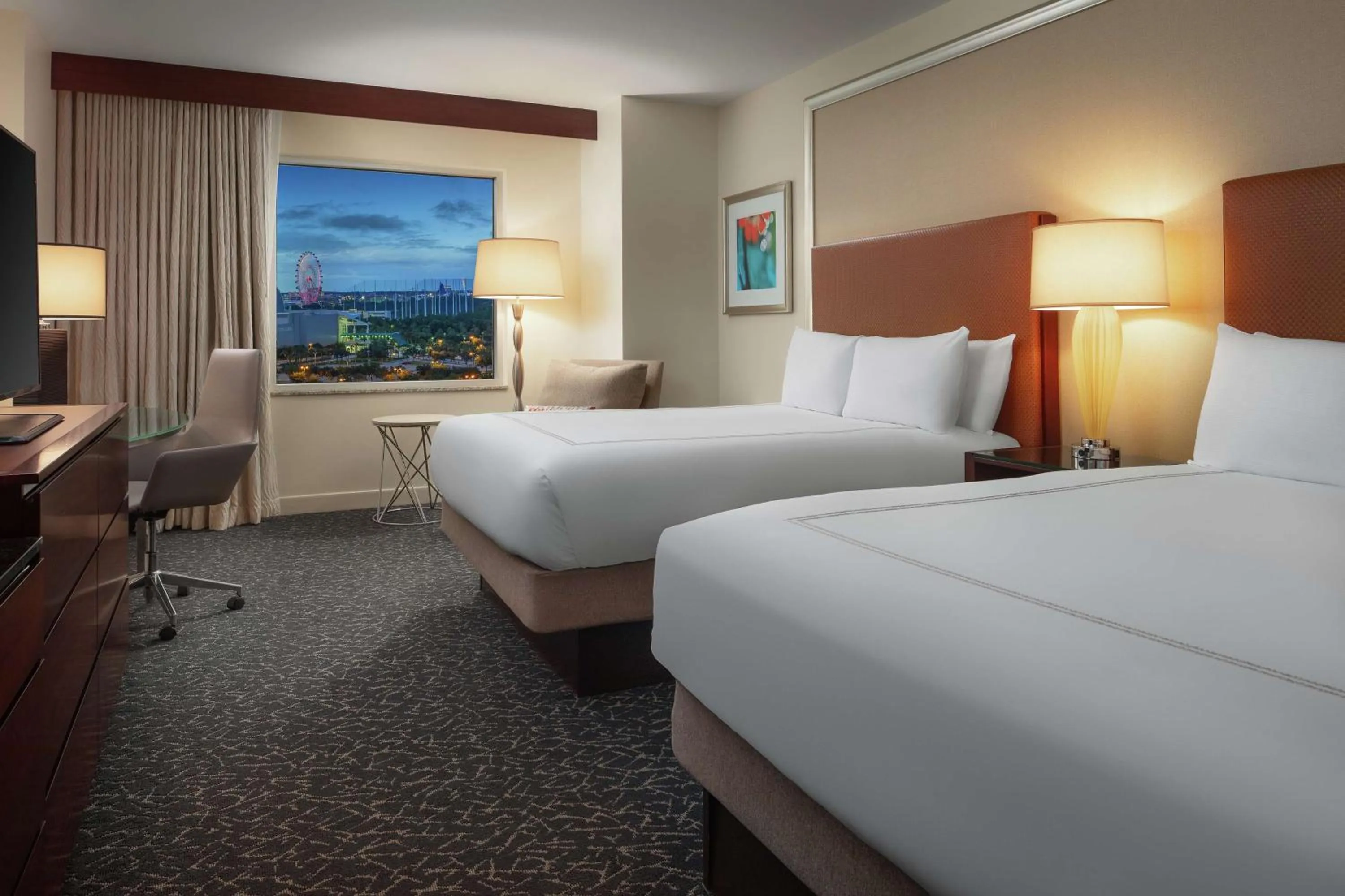 Queen Room with Two Queen Beds - View in Hilton Orlando