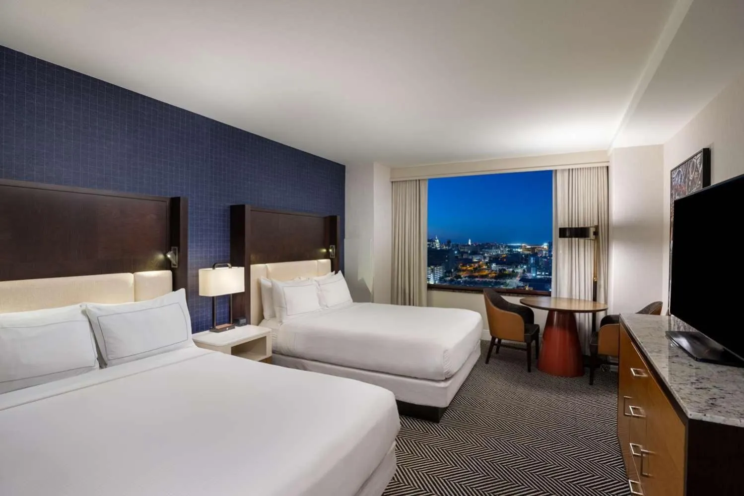 Queen Room with Two Queen Beds and City View in Hilton Austin