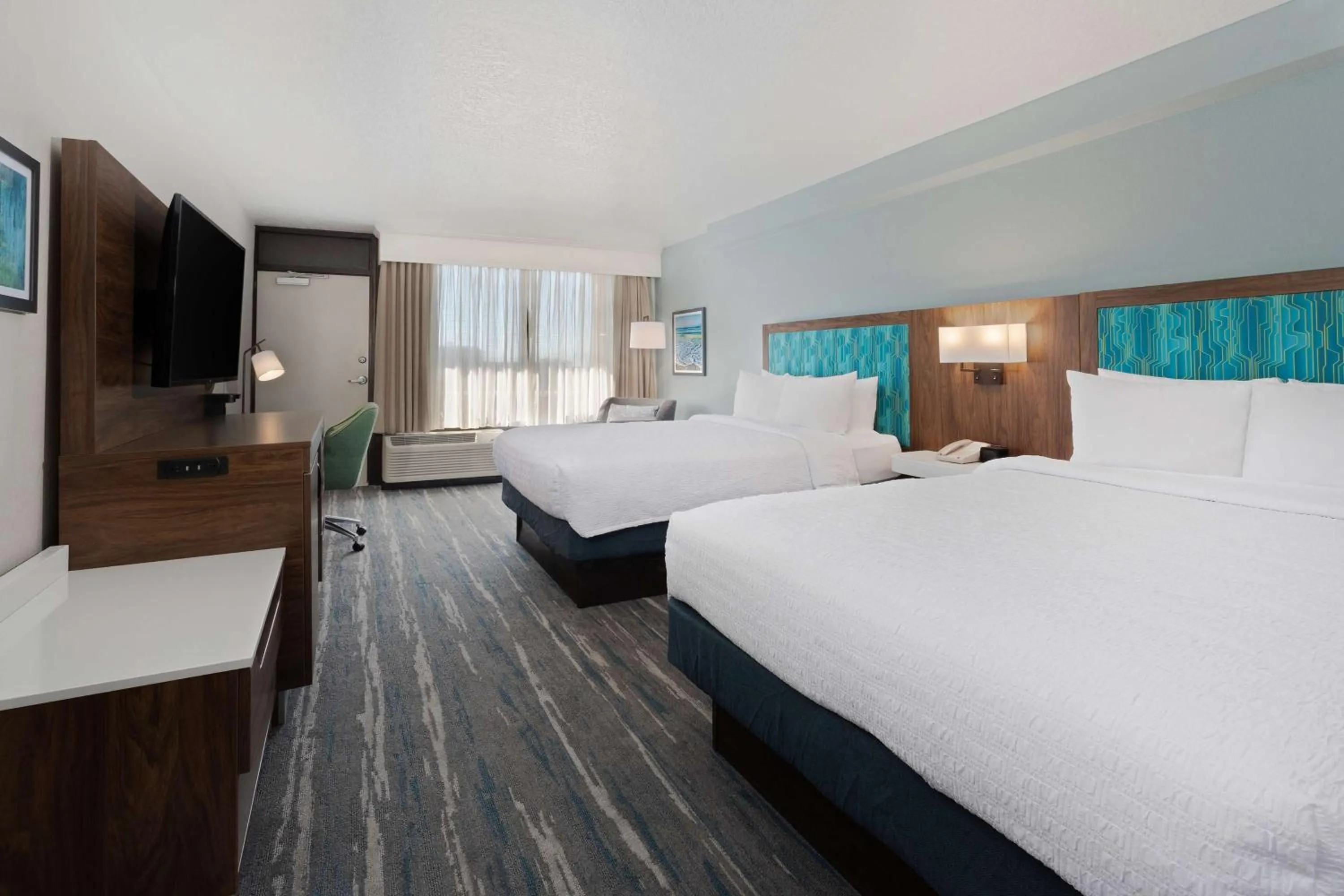 Queen Room with Two Queen Beds with Roll-In Shower - Disability Access in Hampton Inn Cocoa Beach