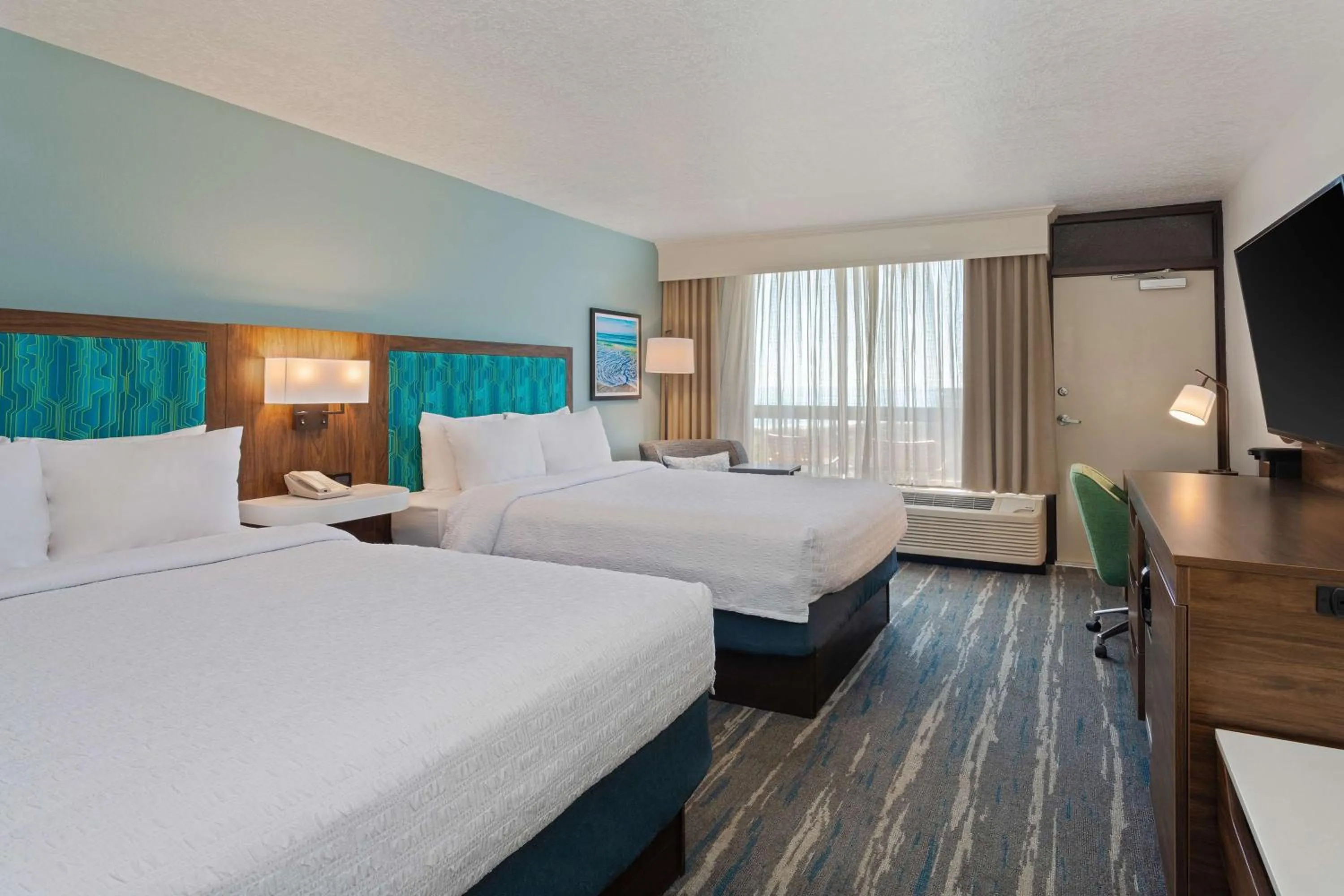 Queen Room with Two Queen Beds and Balcony - Non-Smoking in Hampton Inn Cocoa Beach