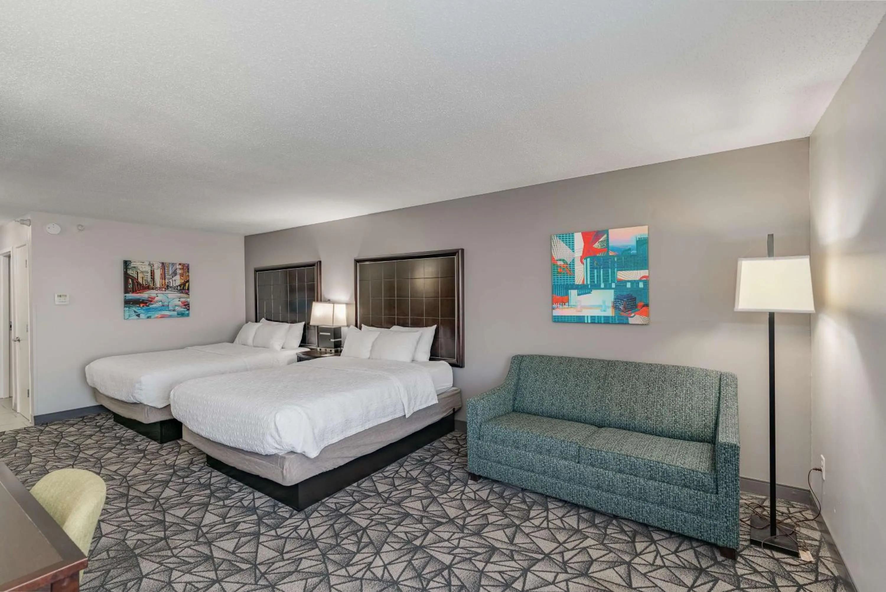 Queen Room with Two Queen Beds and Sofa Bed - Non-Smoking in Hampton Inn Bloomington West