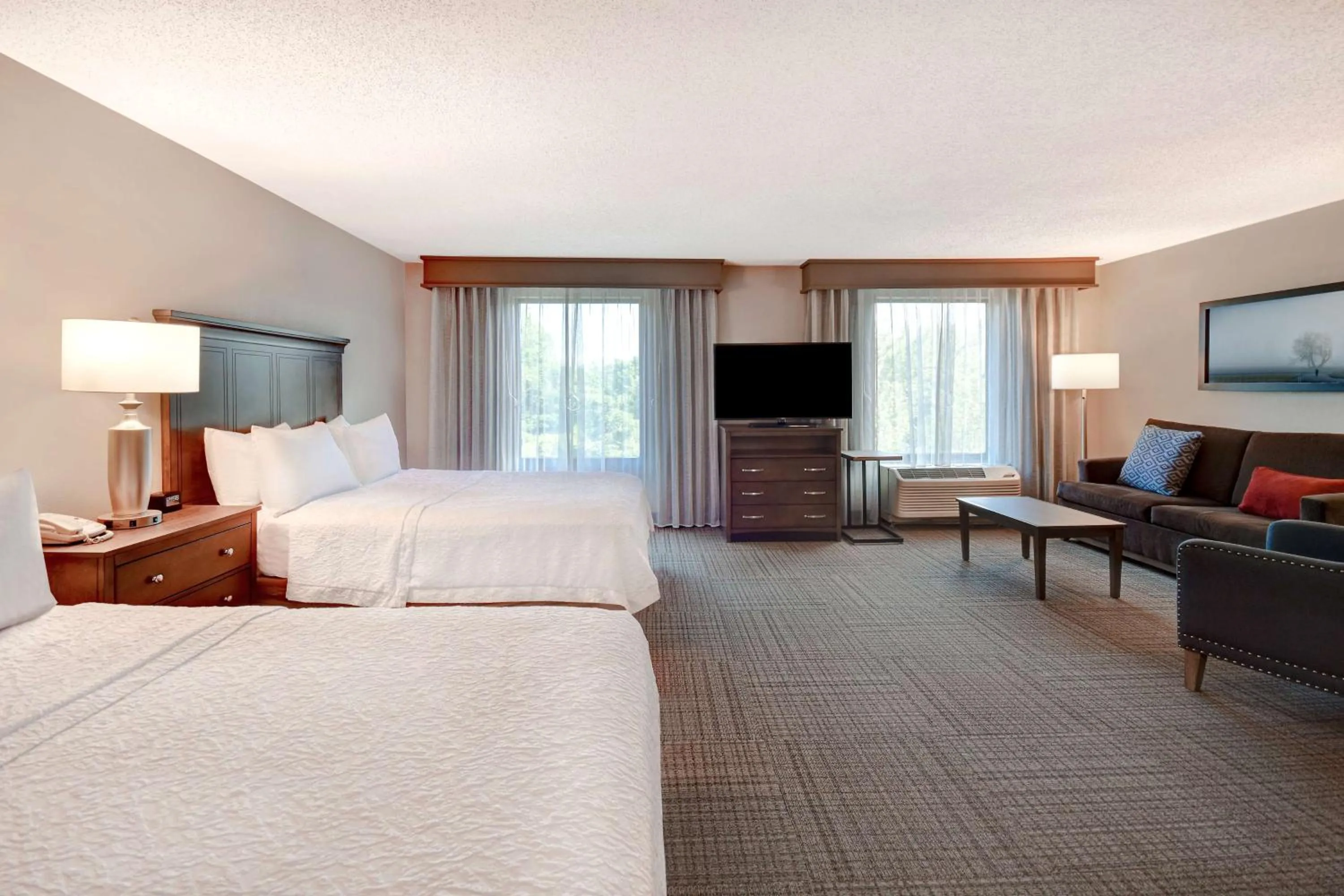 Queen Studio Suite with Two Queen Beds and Sofa Bed - Non-Smoking in Hampton Inn & Suites Alexandria Old Town Area South