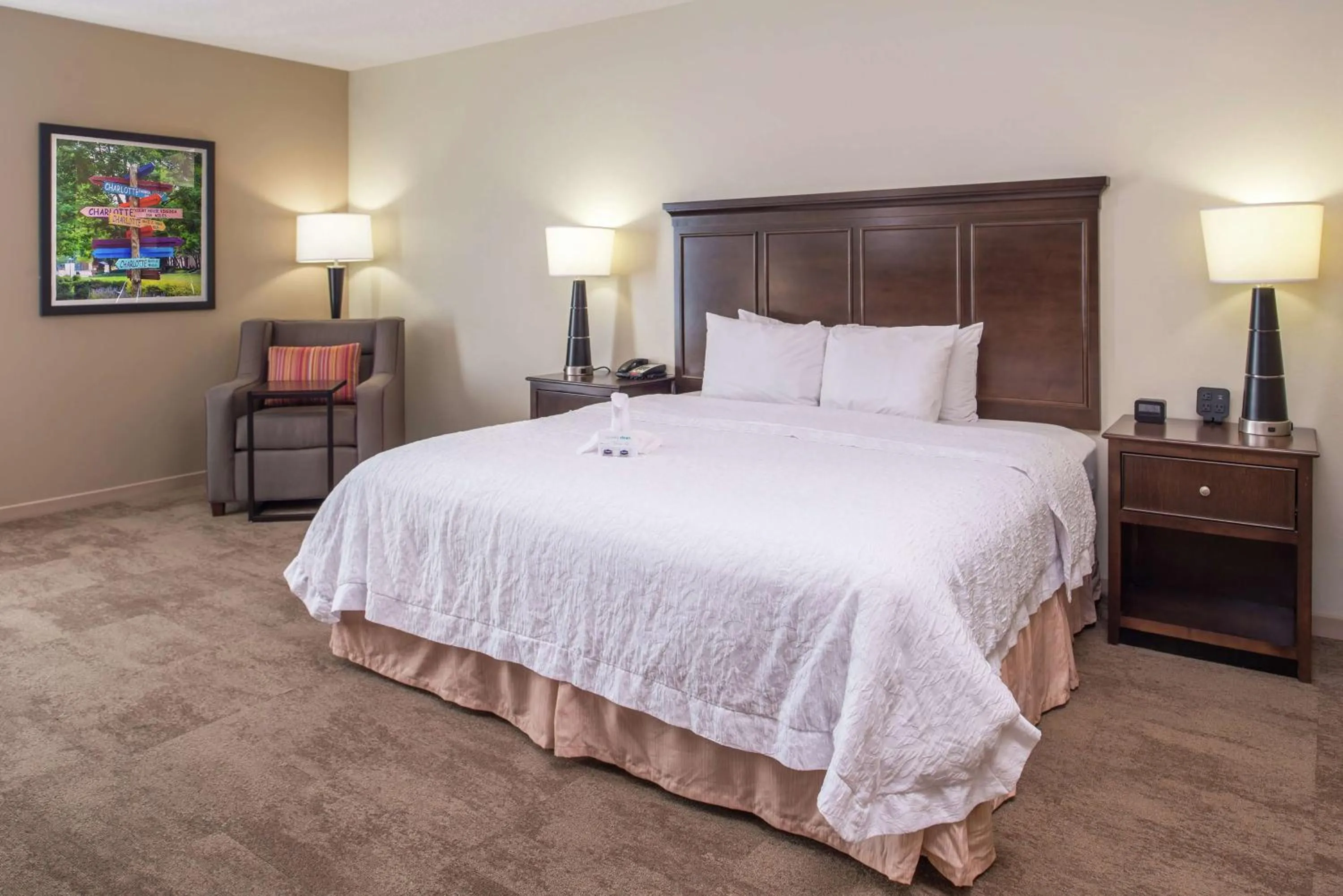 King Room - Mobility Access/Non-Smoking in Hampton Inn & Suites Charlotte Arrowood Rd